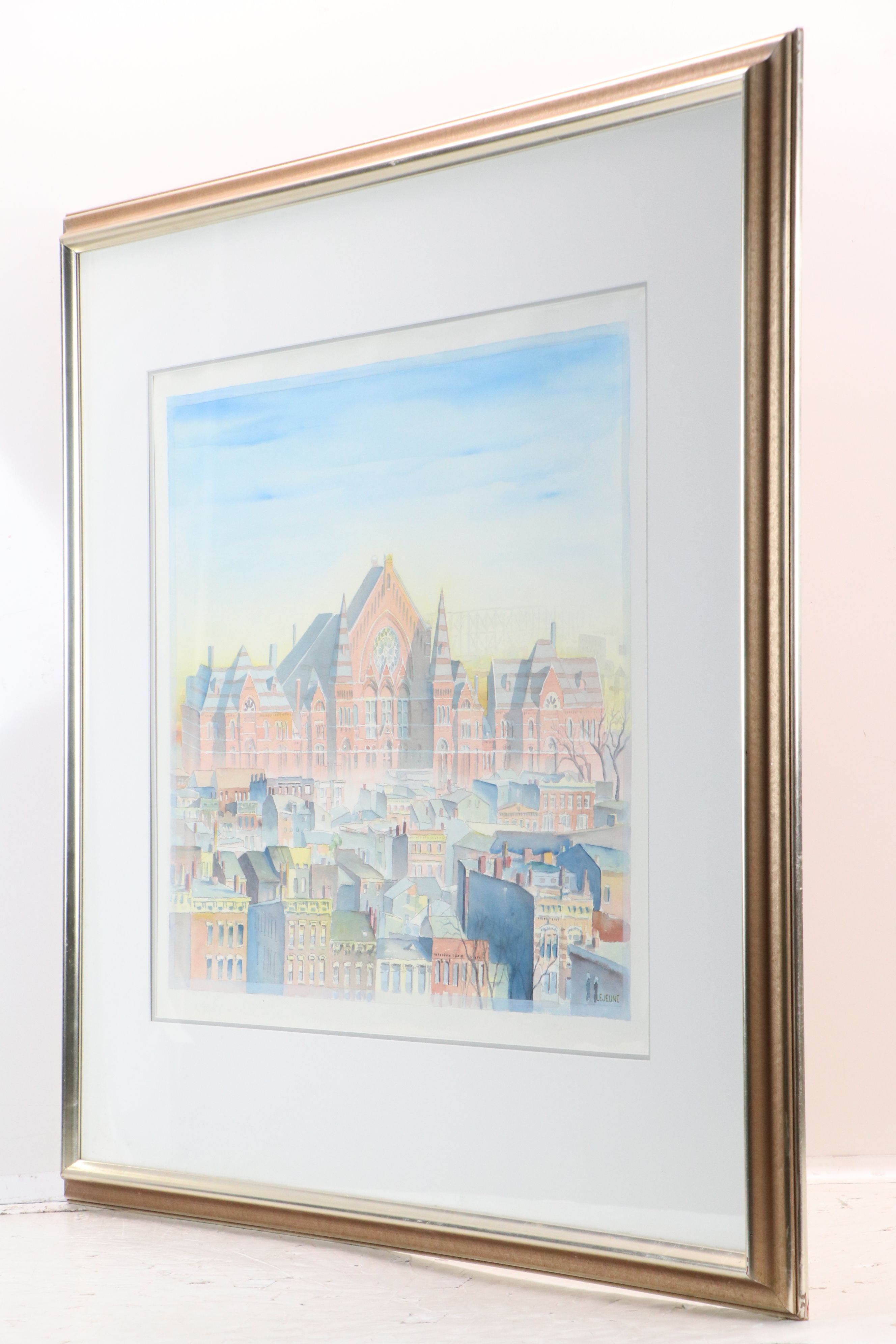 Philippe Lejeune Watercolor of Cincinnati's Music Hall