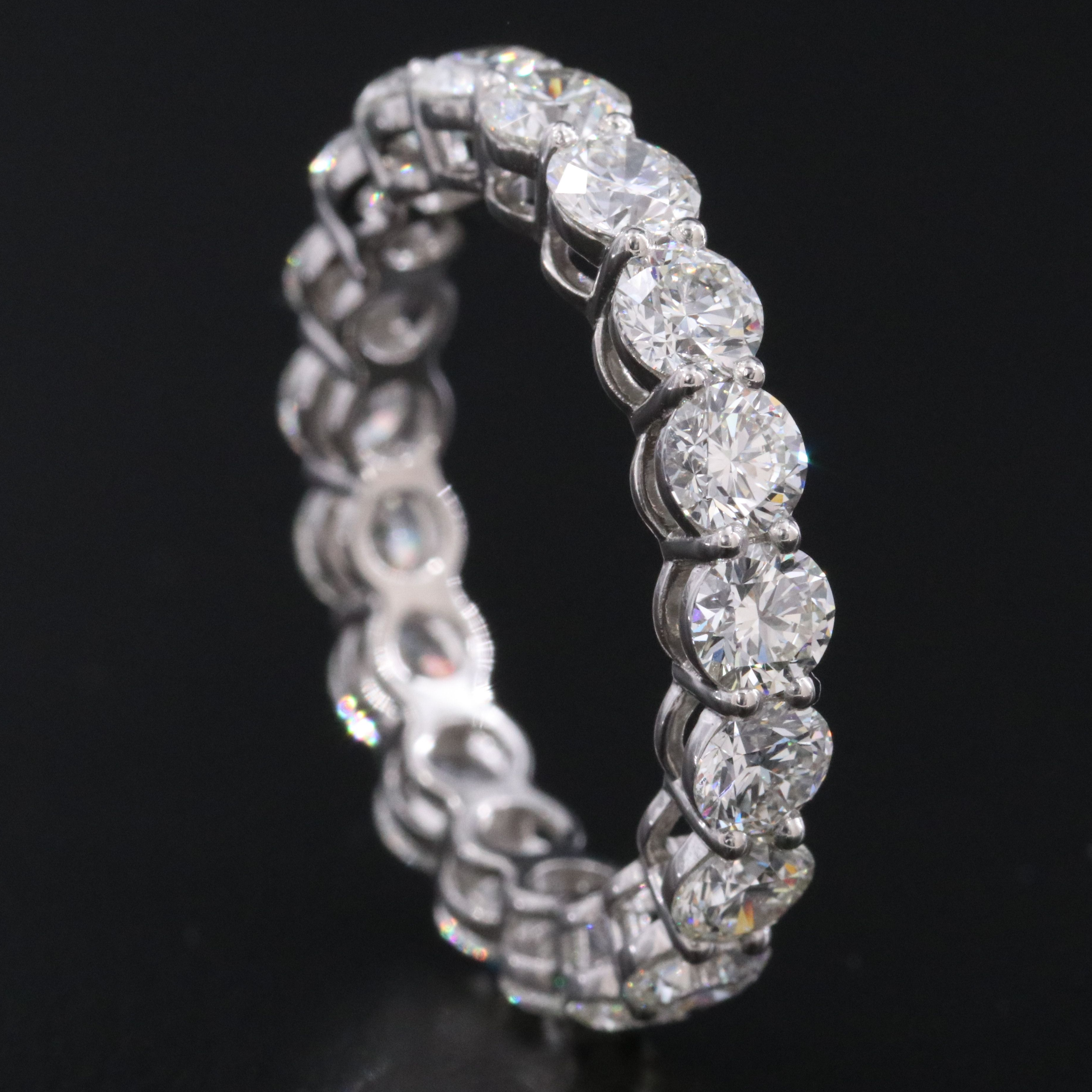 Platinum 3.87 CTW Diamond Eternity Band With GIA Report