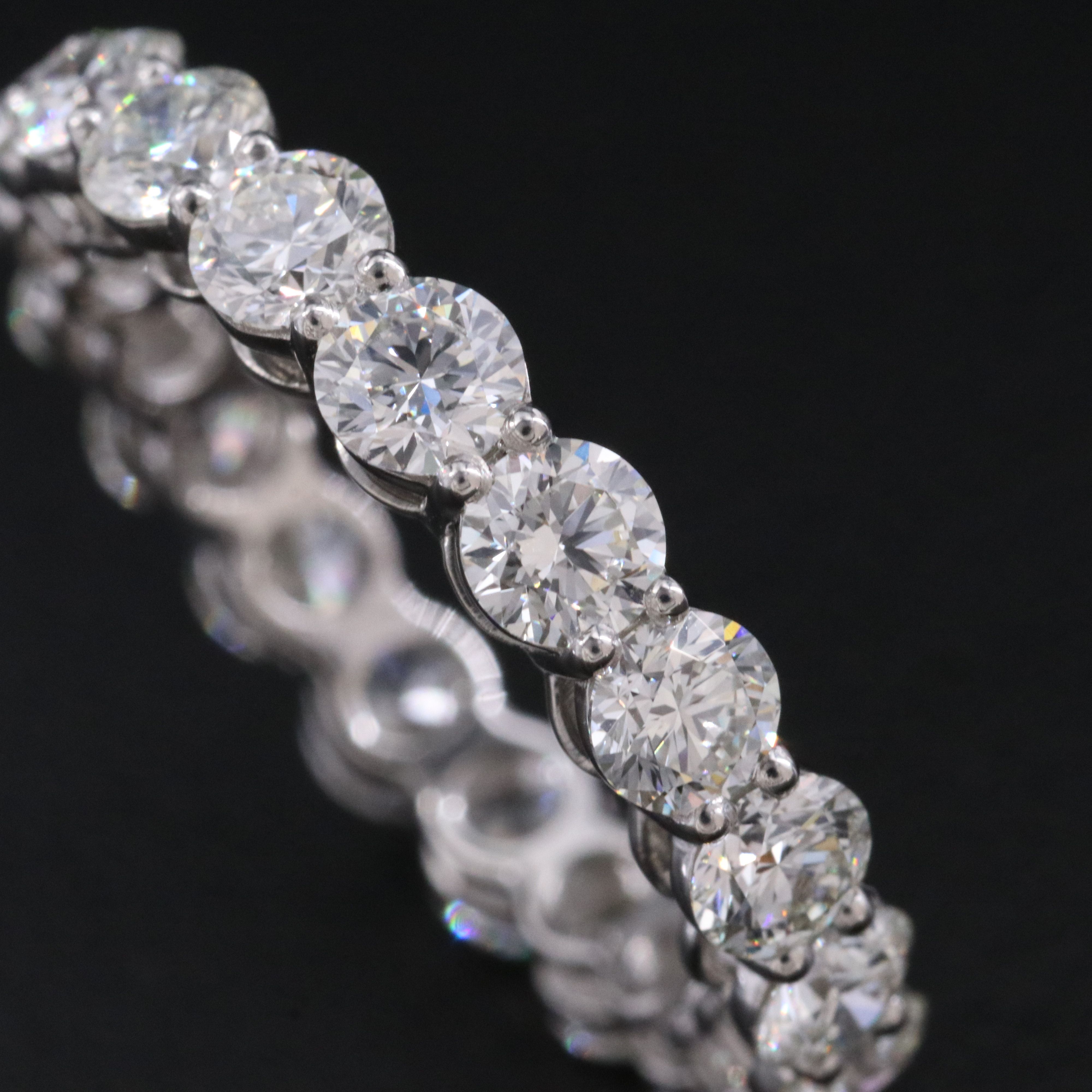 Platinum 3.87 CTW Diamond Eternity Band With GIA Report