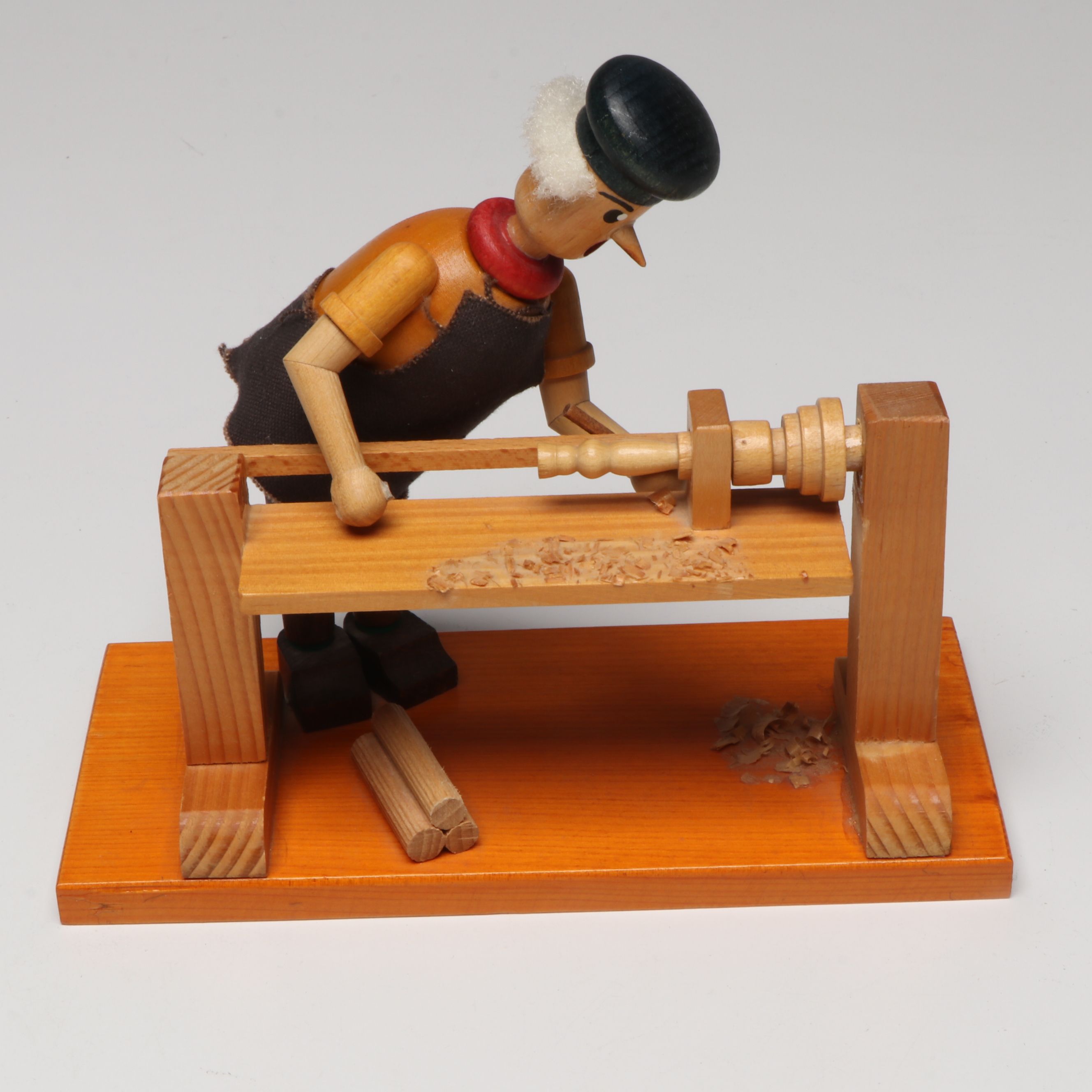 German Räuchermann Carved Wood Incense Burners with Knox Incense