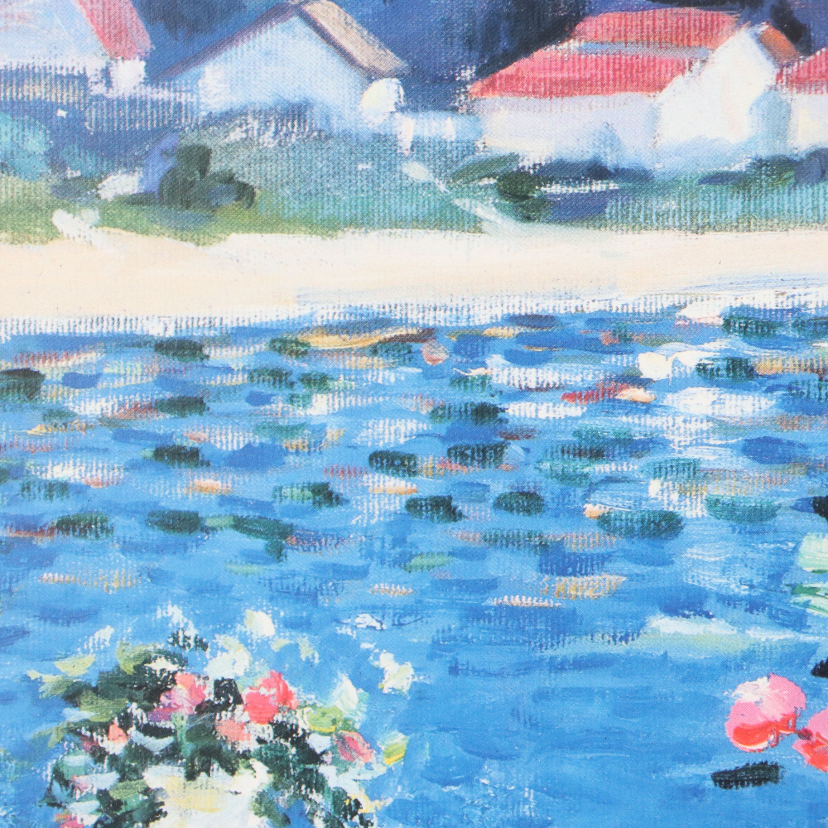 Robert Zhang Offset Lithograph "Paradise Garden," Late 20th Century