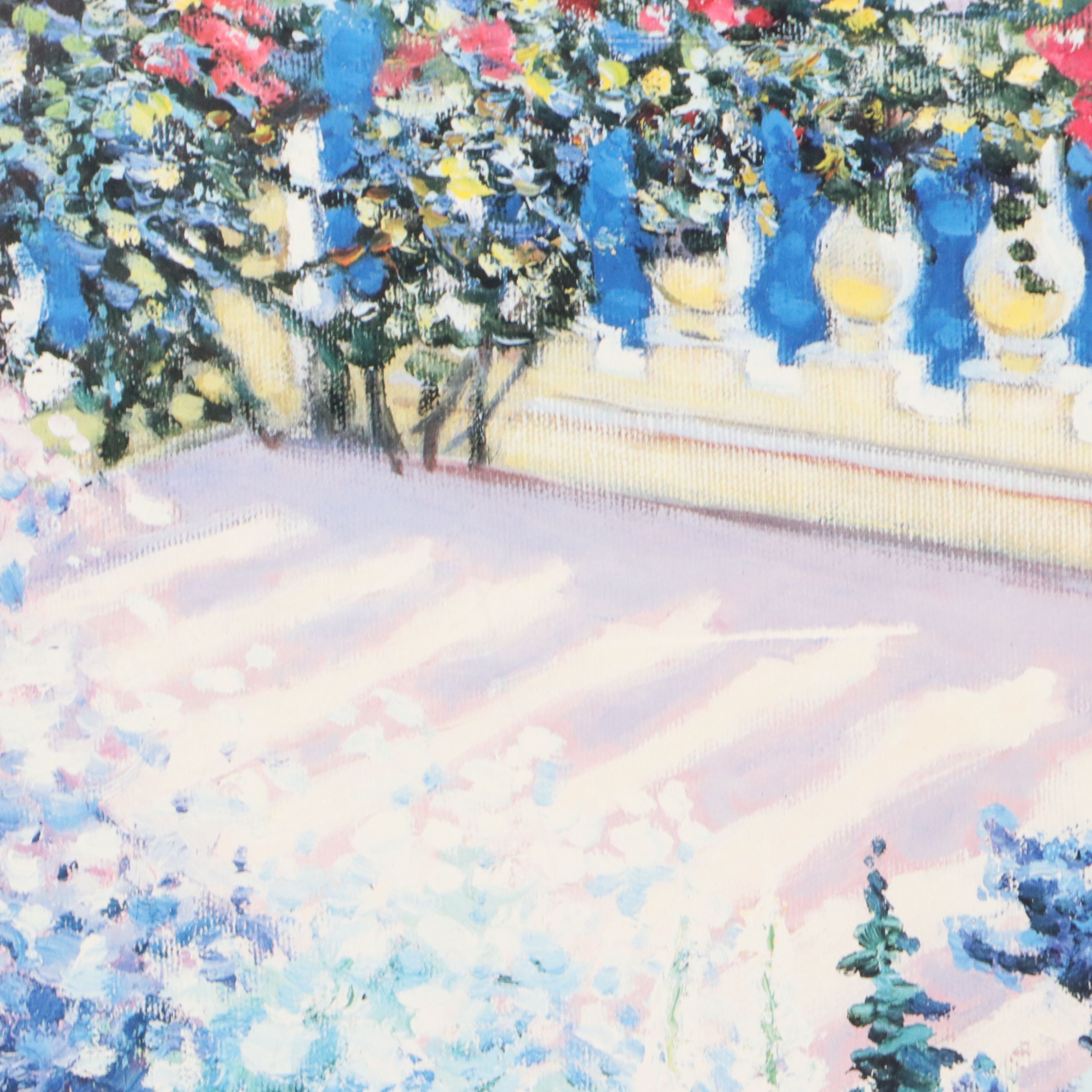 Robert Zhang Offset Lithograph "Paradise Garden," Late 20th Century