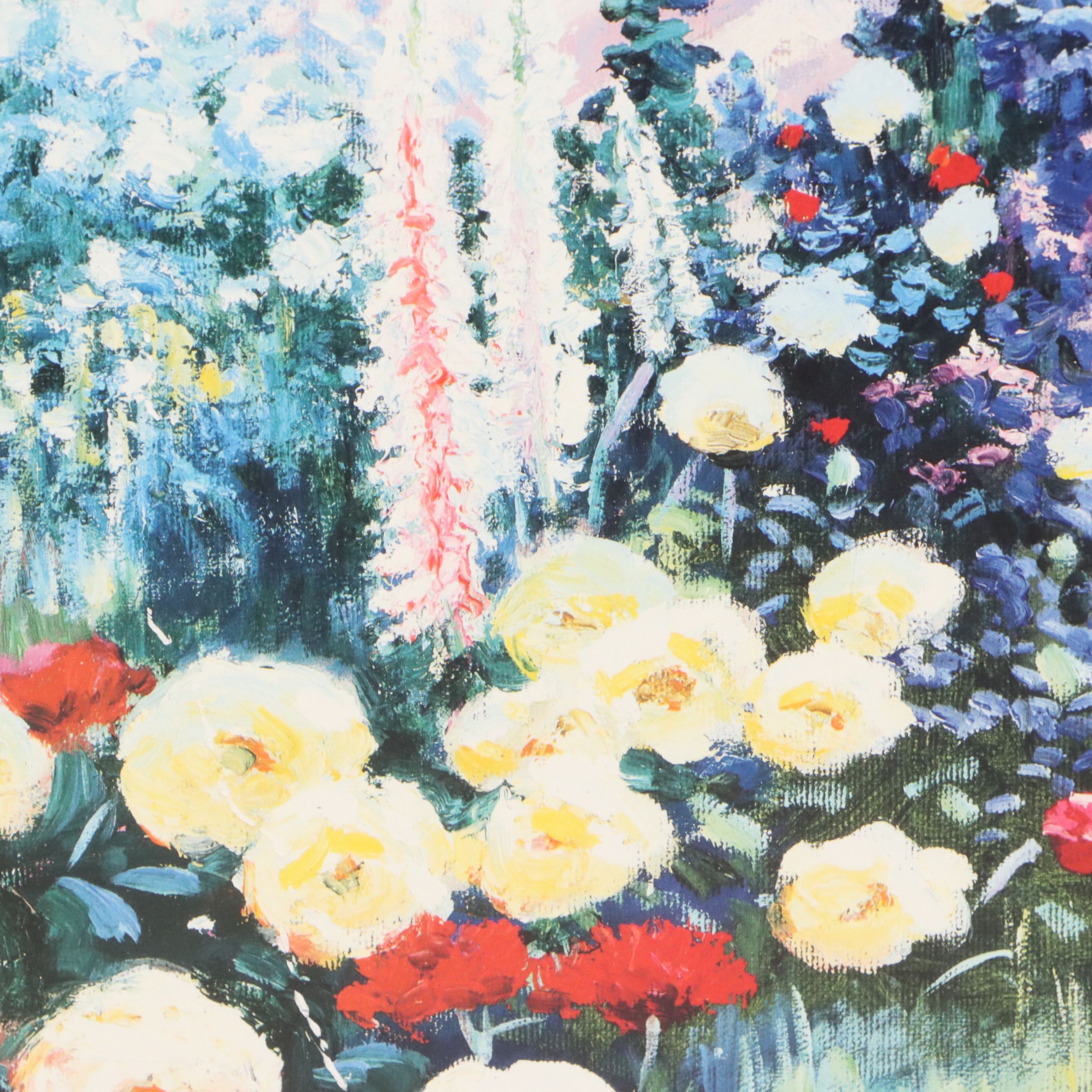 Robert Zhang Offset Lithograph "Paradise Garden," Late 20th Century
