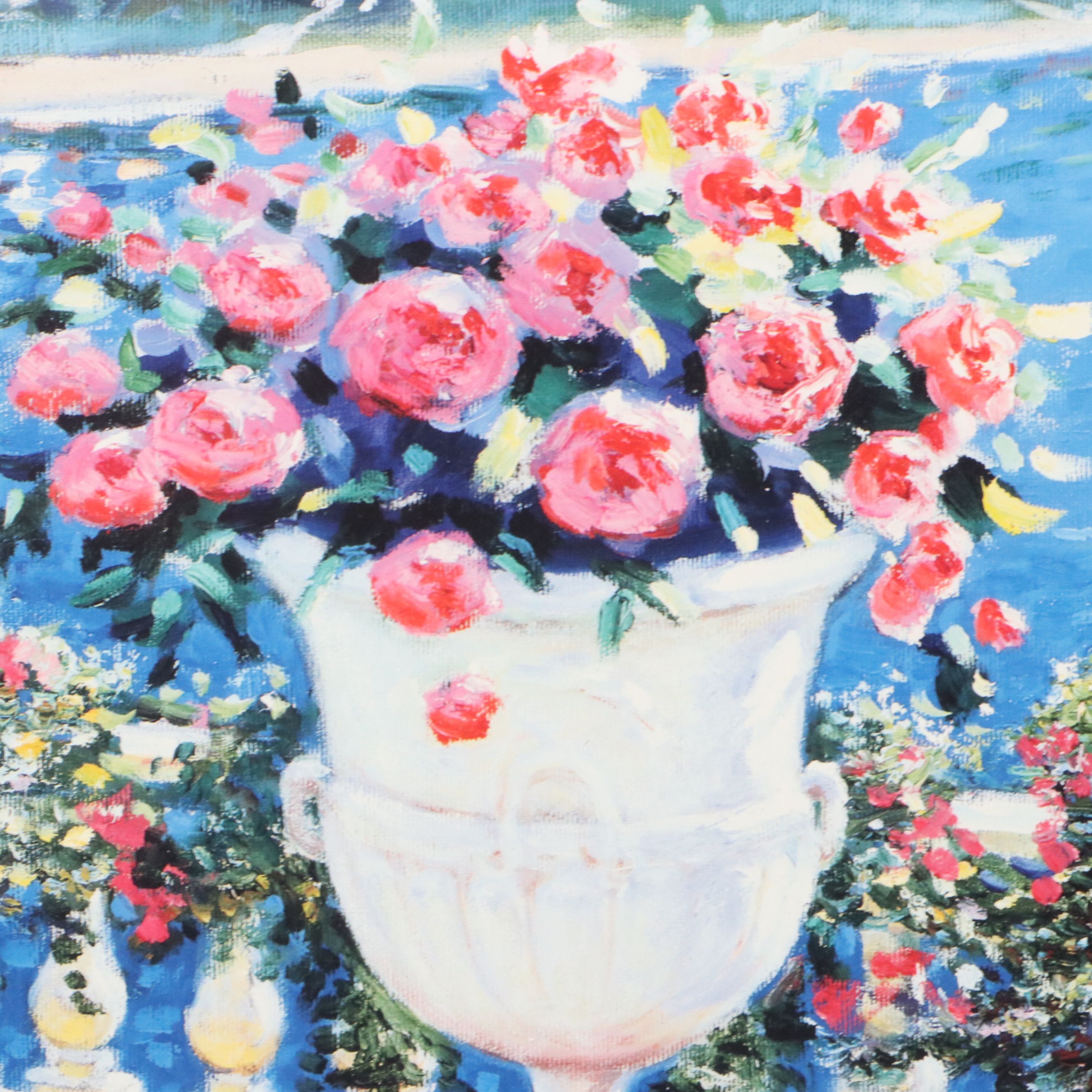 Robert Zhang Offset Lithograph "Paradise Garden," Late 20th Century