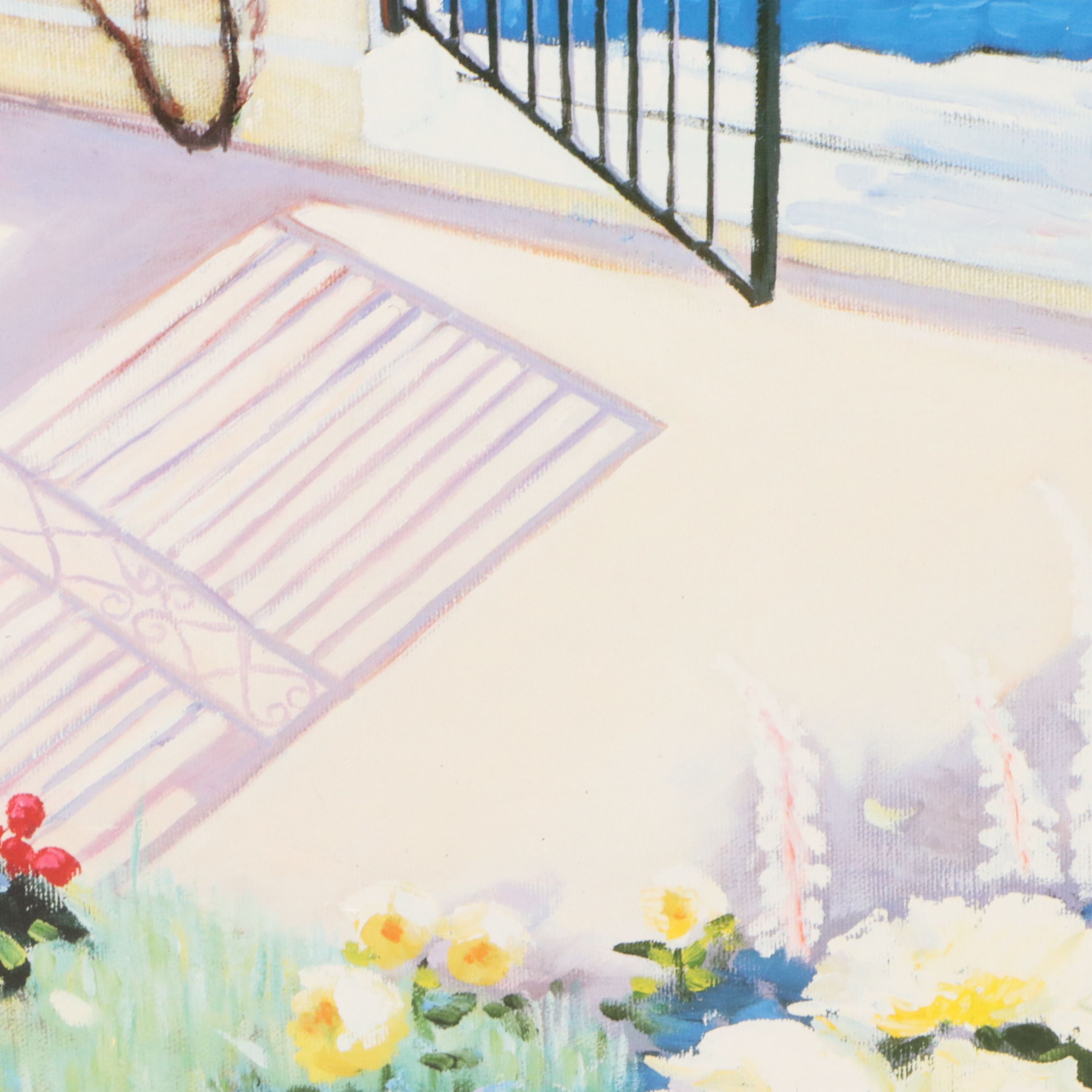 Robert Zhang Offset Lithograph "Paradise Garden," Late 20th Century