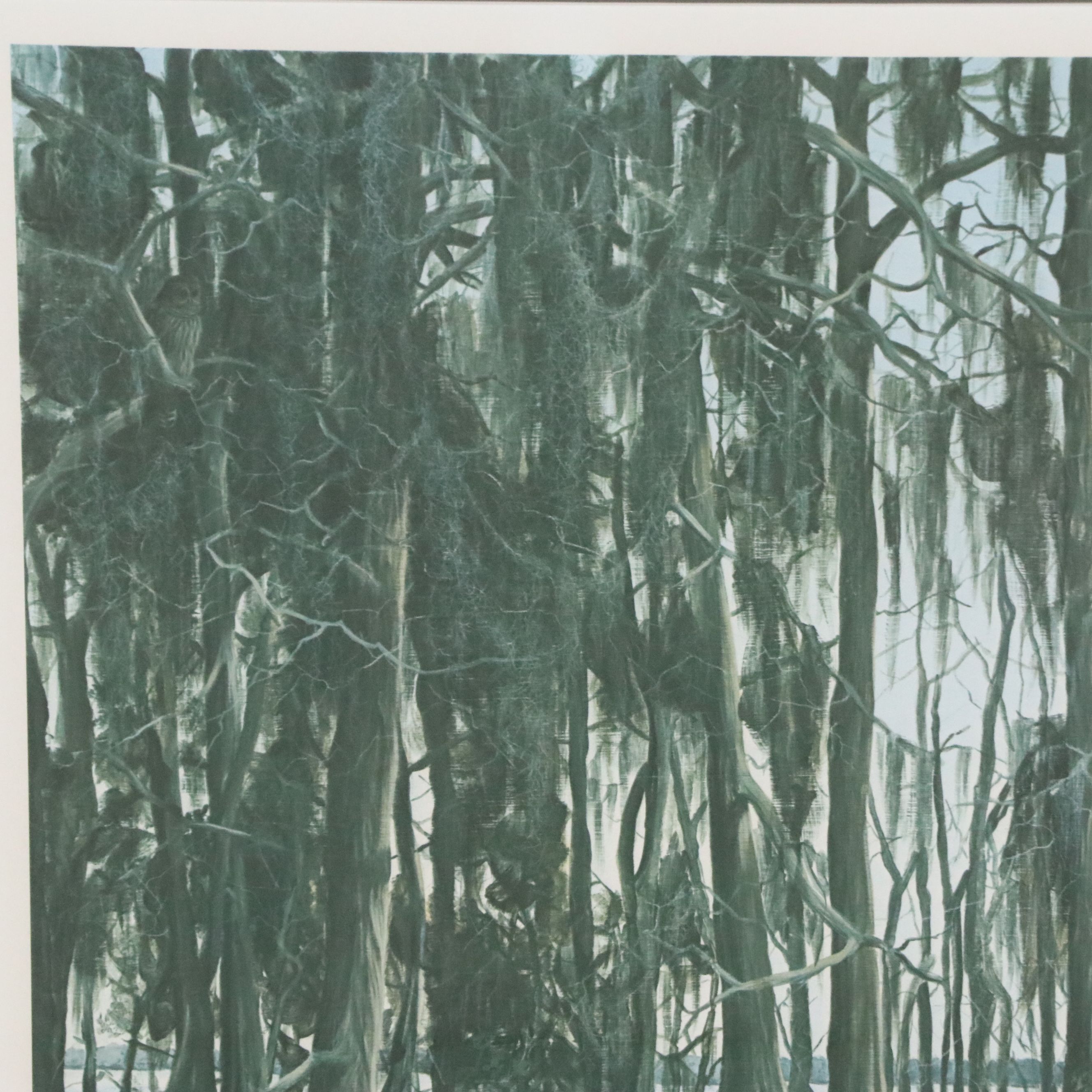 C. Ford Riley Offset Lithograph of Coastal Scene, Late 20th Century