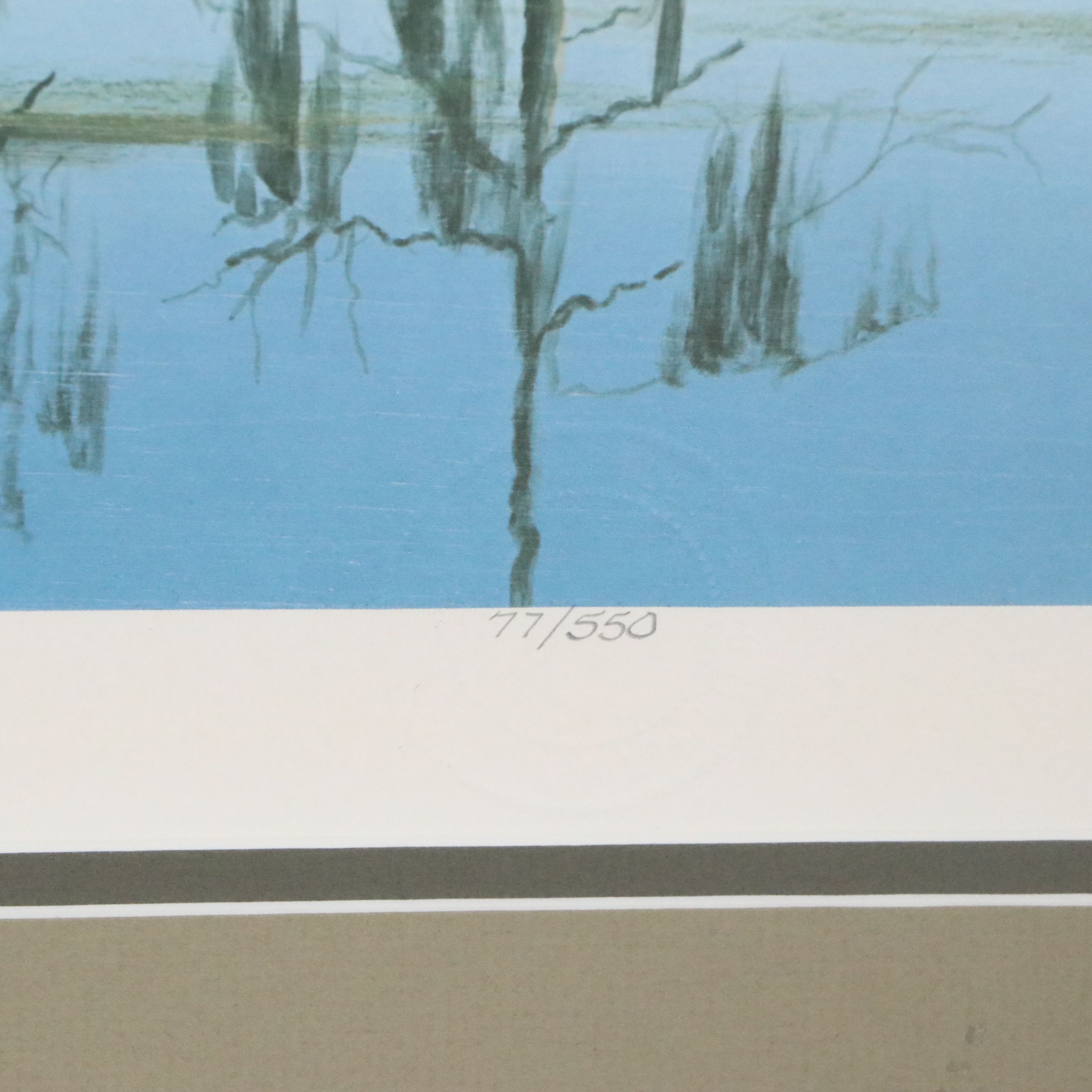 C. Ford Riley Offset Lithograph of Coastal Scene, Late 20th Century