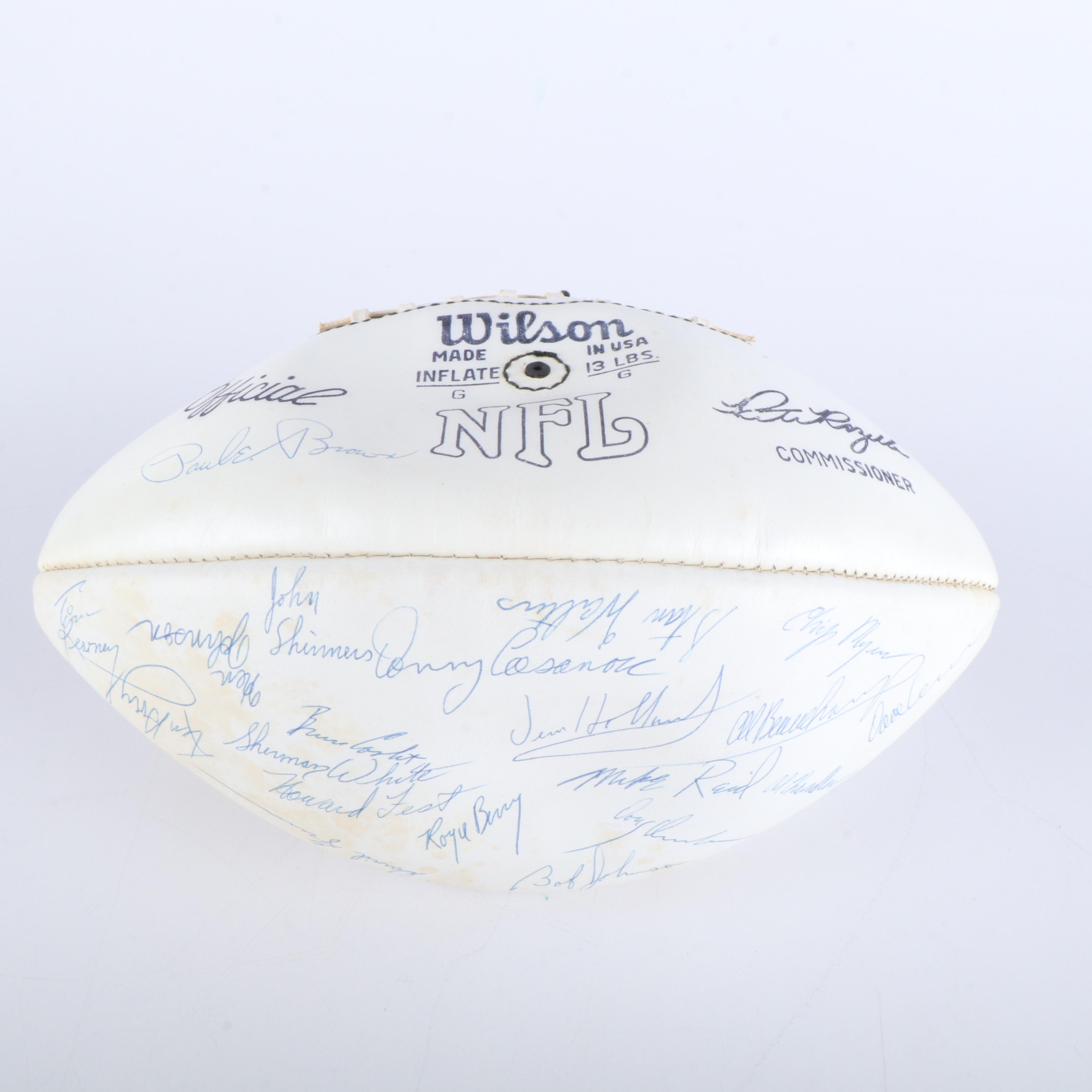 1973 Cincinnati Bengals Team Signed Football Featuring Paul Brown and More