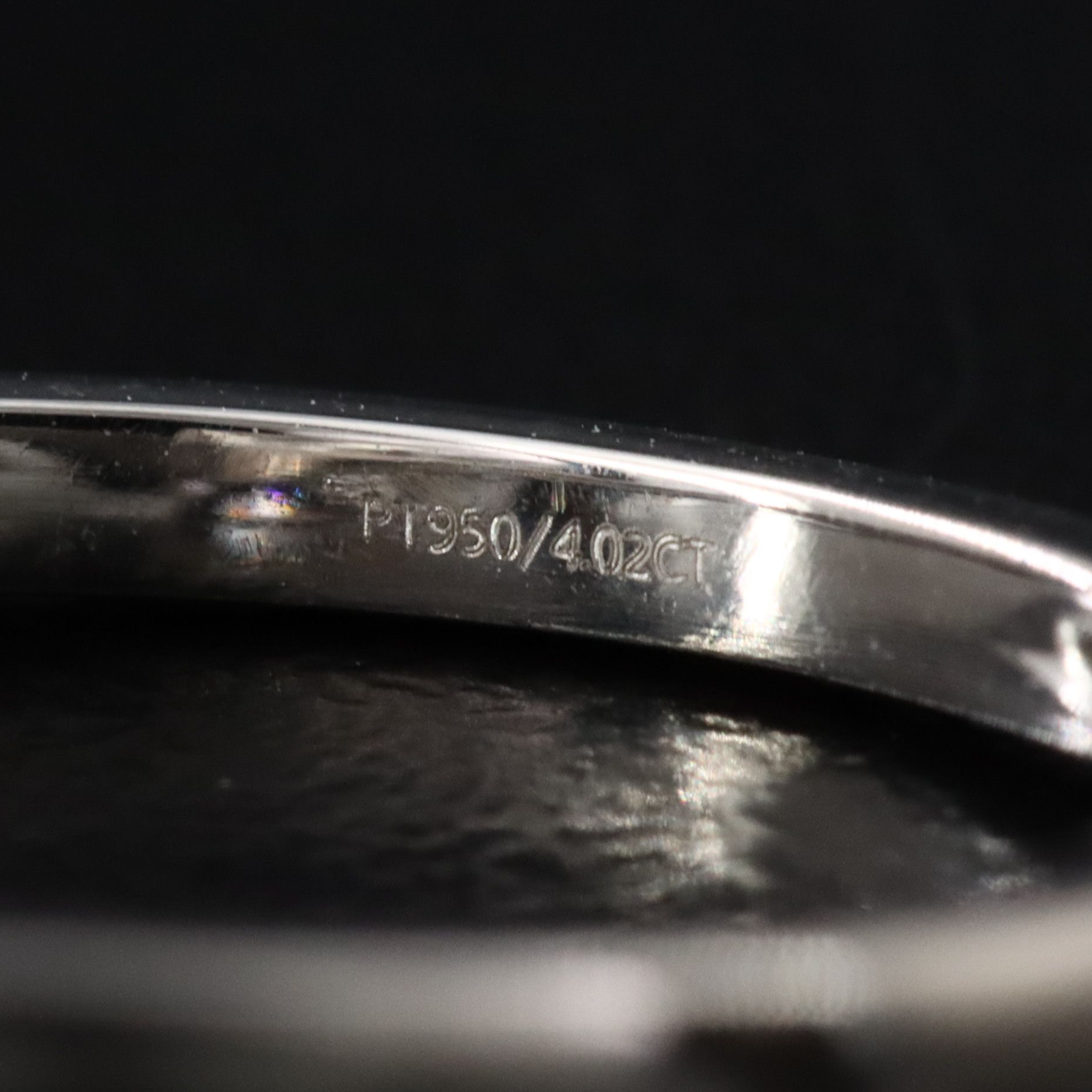 Platinum 4.02 CT Lab Grown Fancy Vivid Pink Diamond Ring with IGI Report