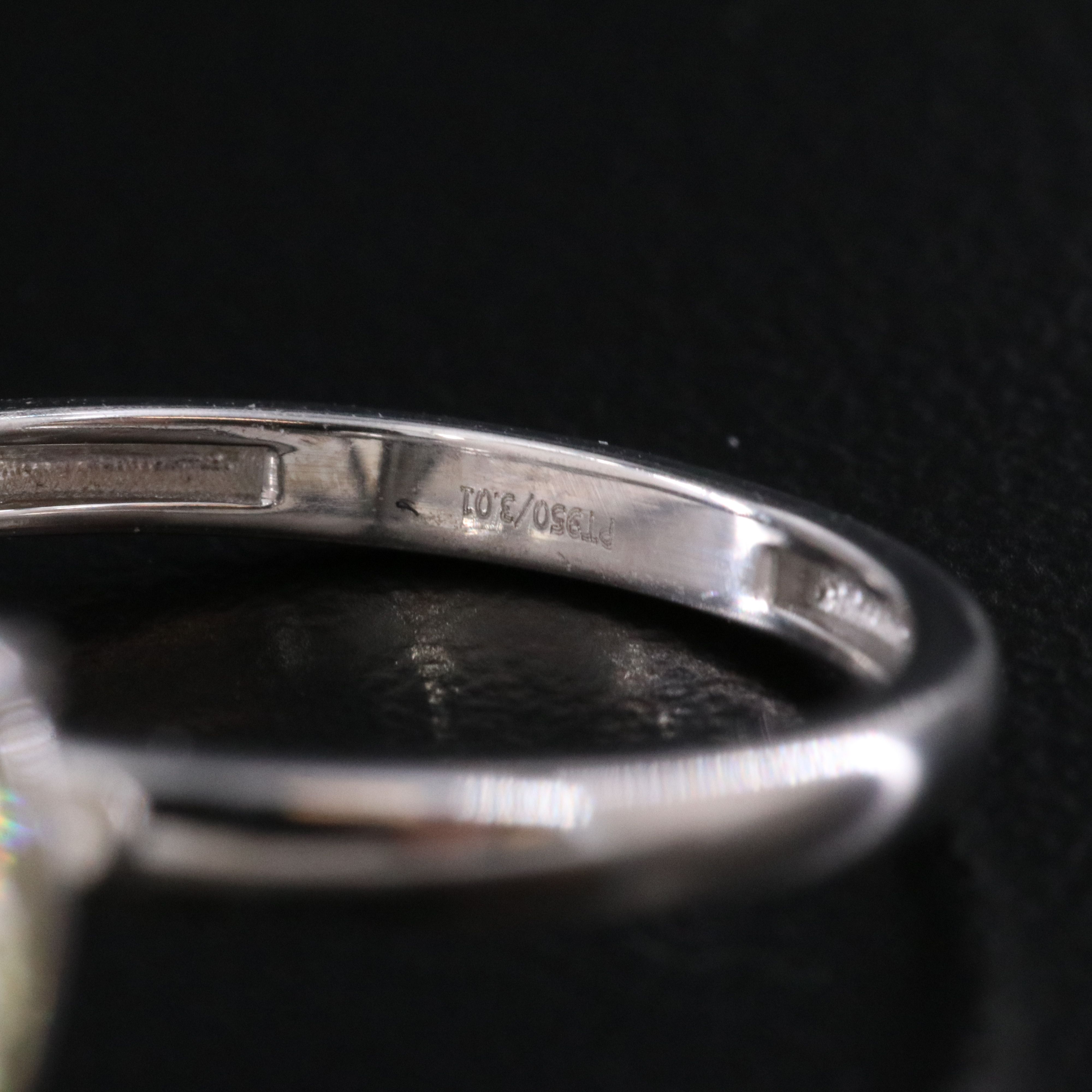 Platinum 3.01 Lab Grown Fancy Intense Yellow Diamond Ring with IGI Report