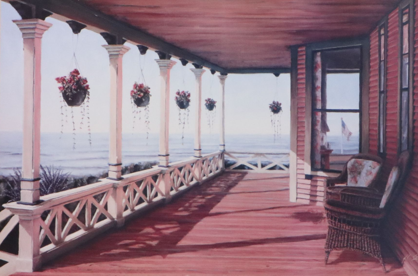 After Karl Soderlund Offset Lithograph "A Perfect View," Late 20th Century