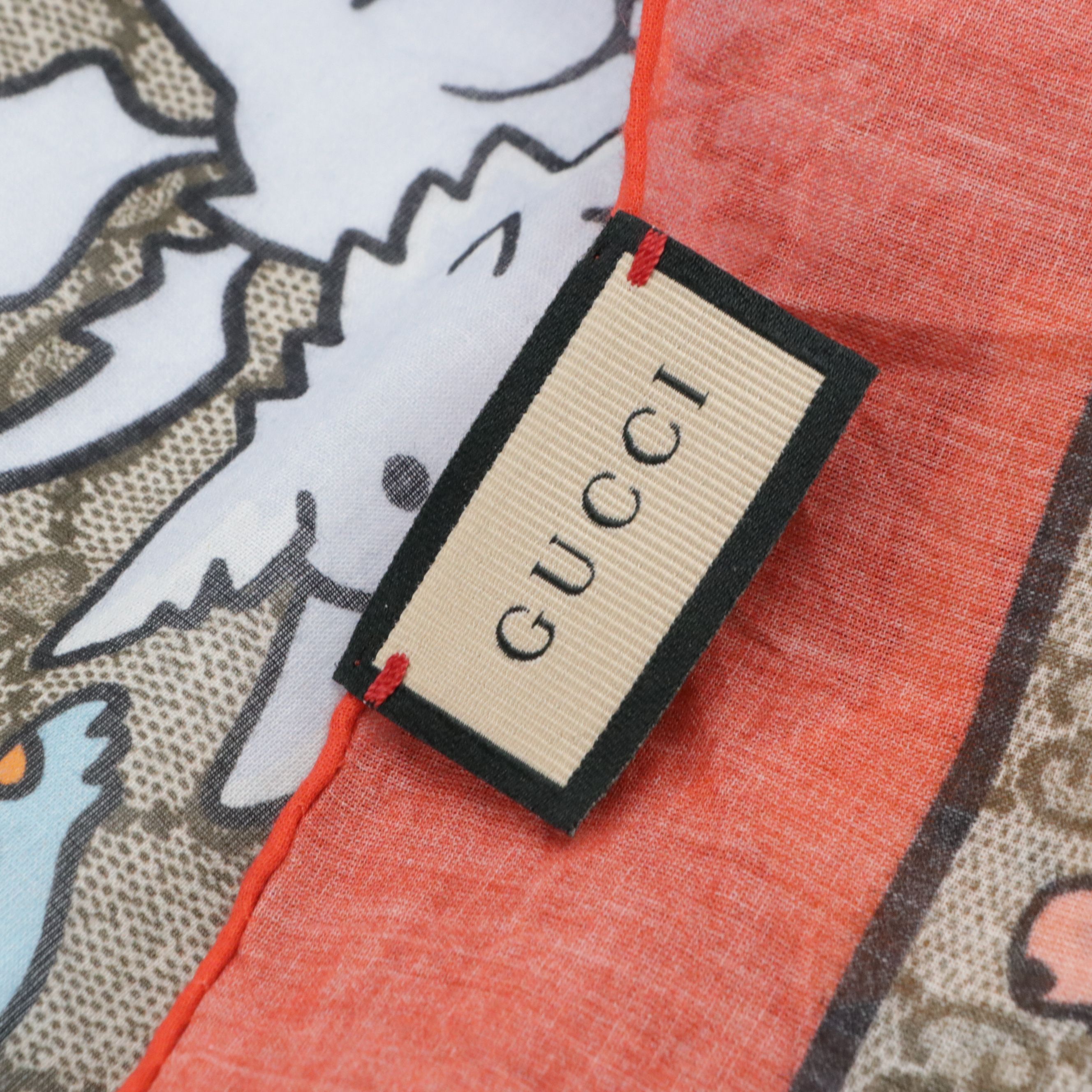 Gucci x Pikarar GG Supreme Cotton Square Scarf