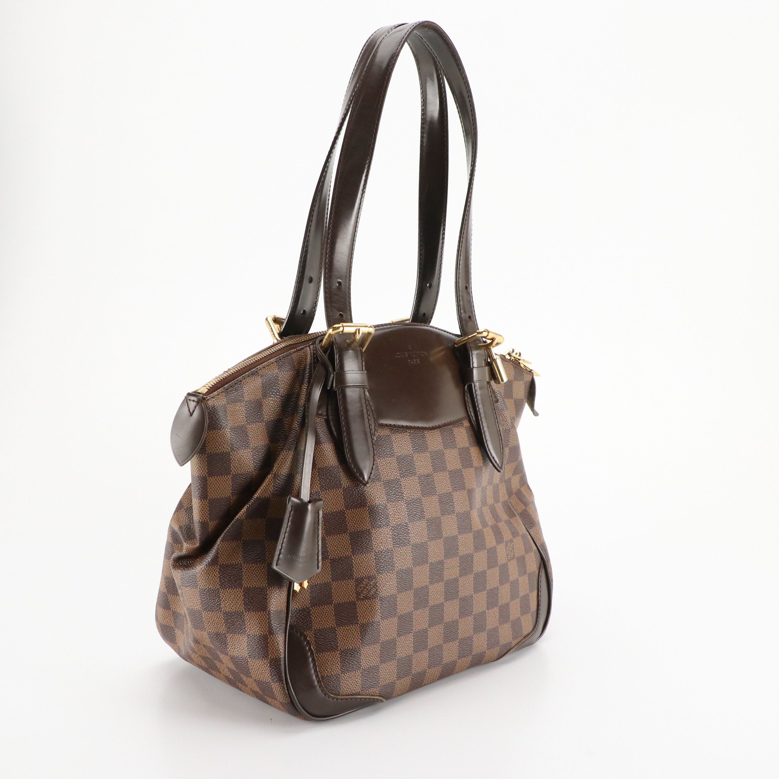 Louis Vuitton Verona MM Satchel in Damier Ebene Canvas and Leather