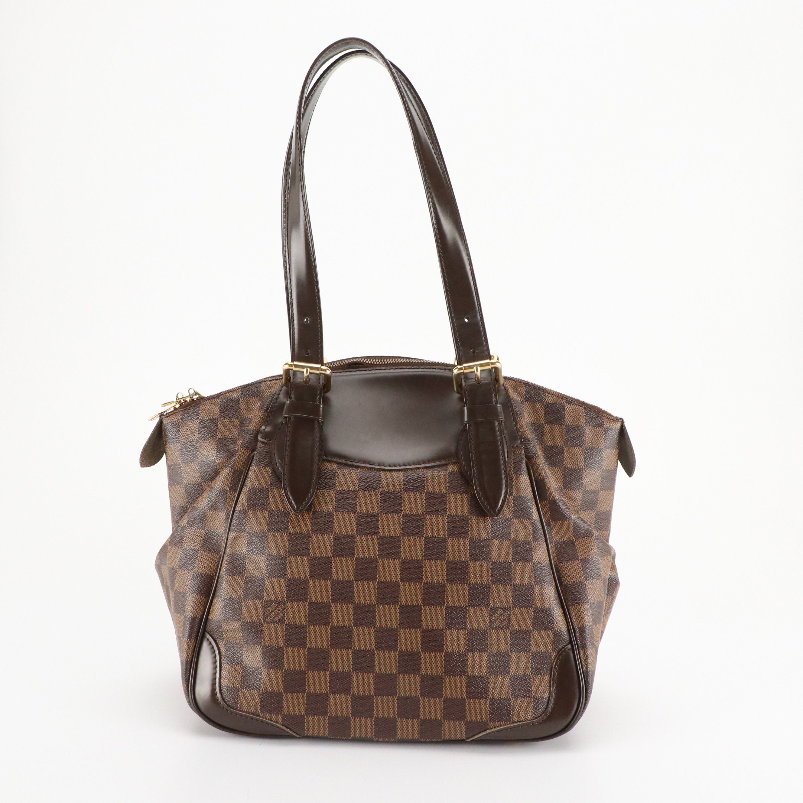 Louis Vuitton Verona MM Satchel in Damier Ebene Canvas and Leather