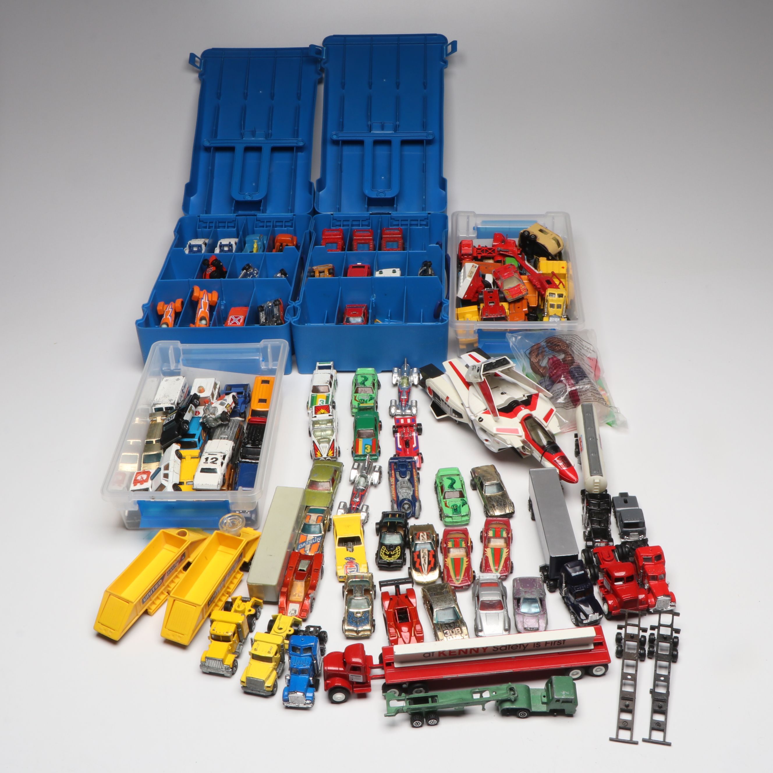 Hasbro Transformers G1 Jetfire Action Figure with Other Vintage Diecast Vehicles