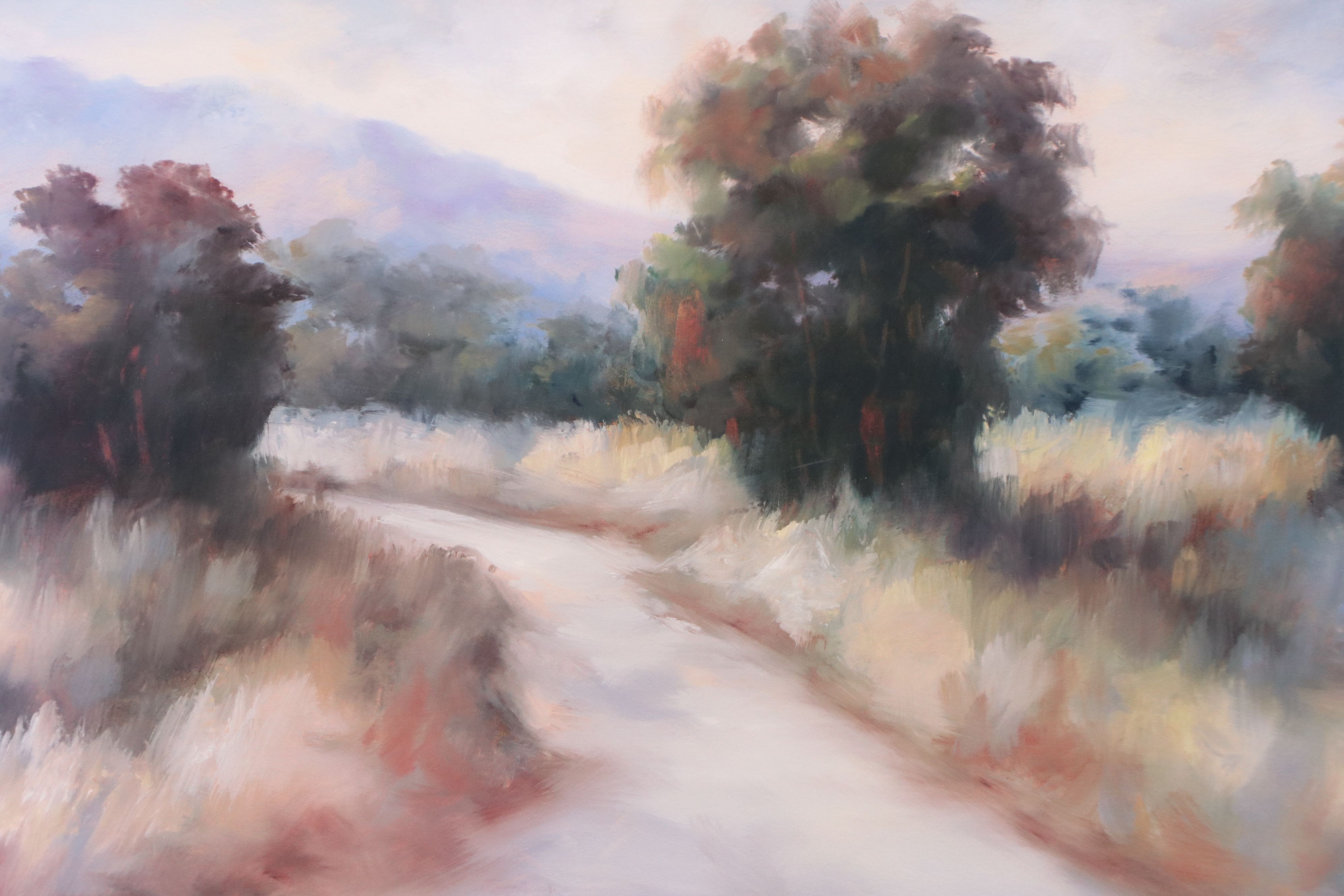 Abstract Sunset Landscape Offset Lithograph, 21st Century