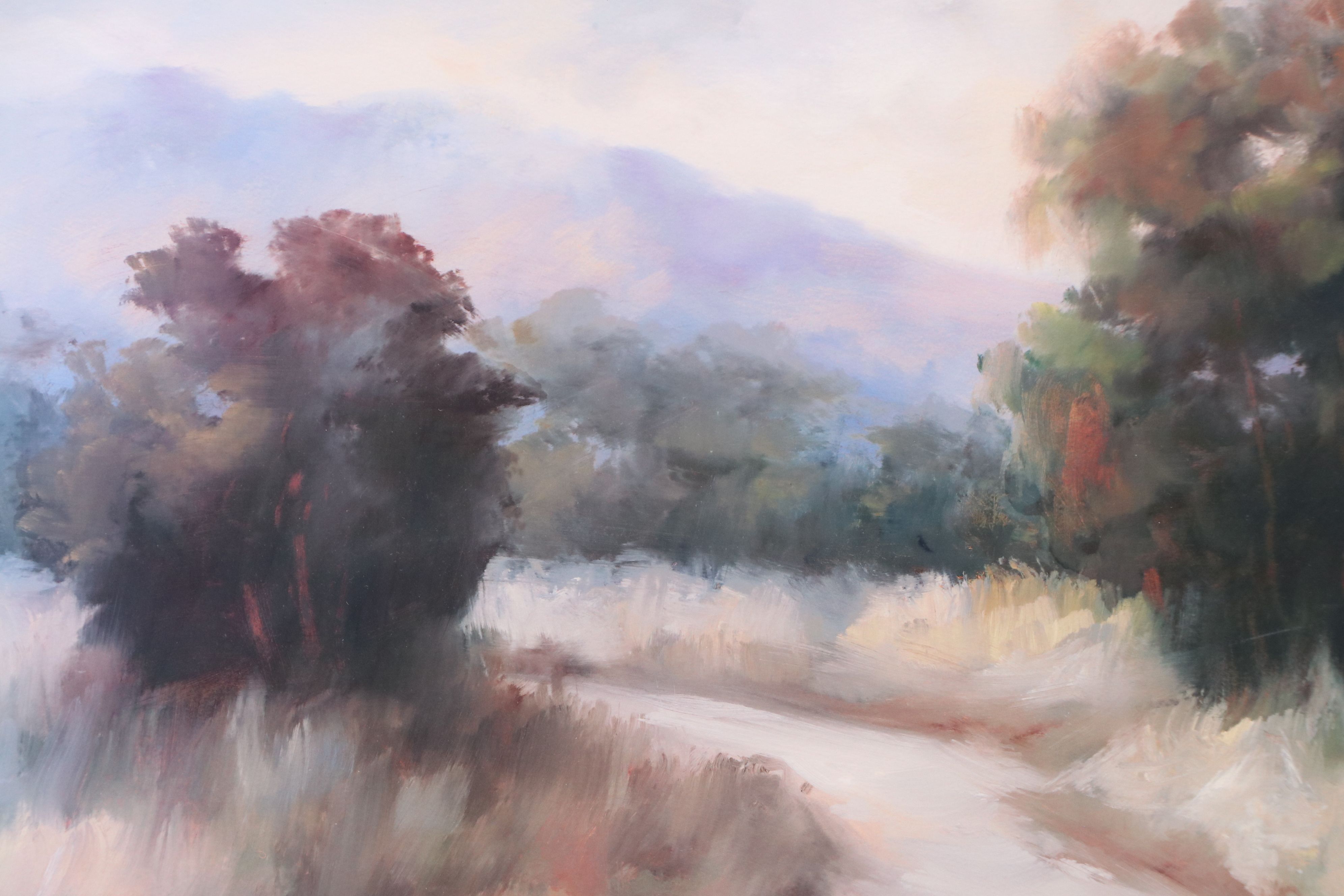 Abstract Sunset Landscape Offset Lithograph, 21st Century