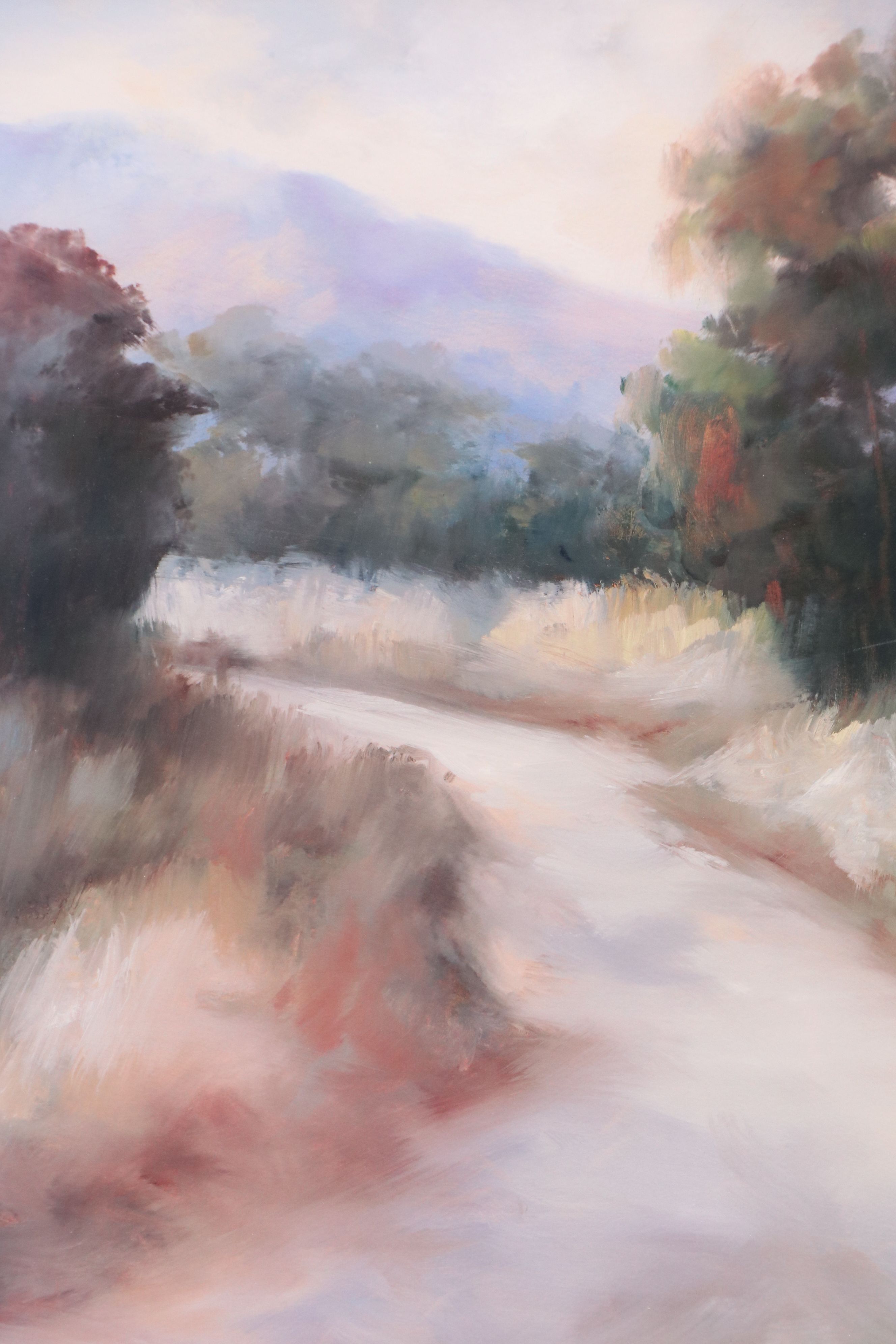 Abstract Sunset Landscape Offset Lithograph, 21st Century