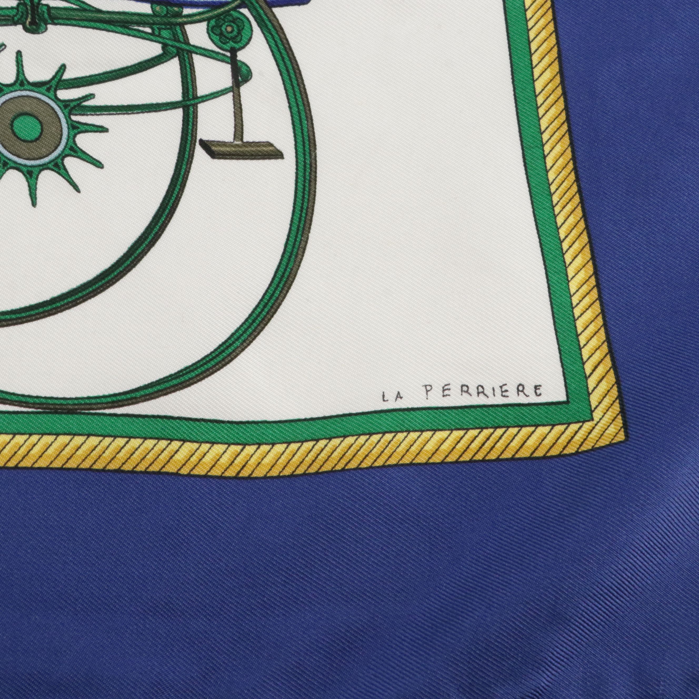 Hermès "Les Voitures a Transformation" Silk Twill Scarf 90