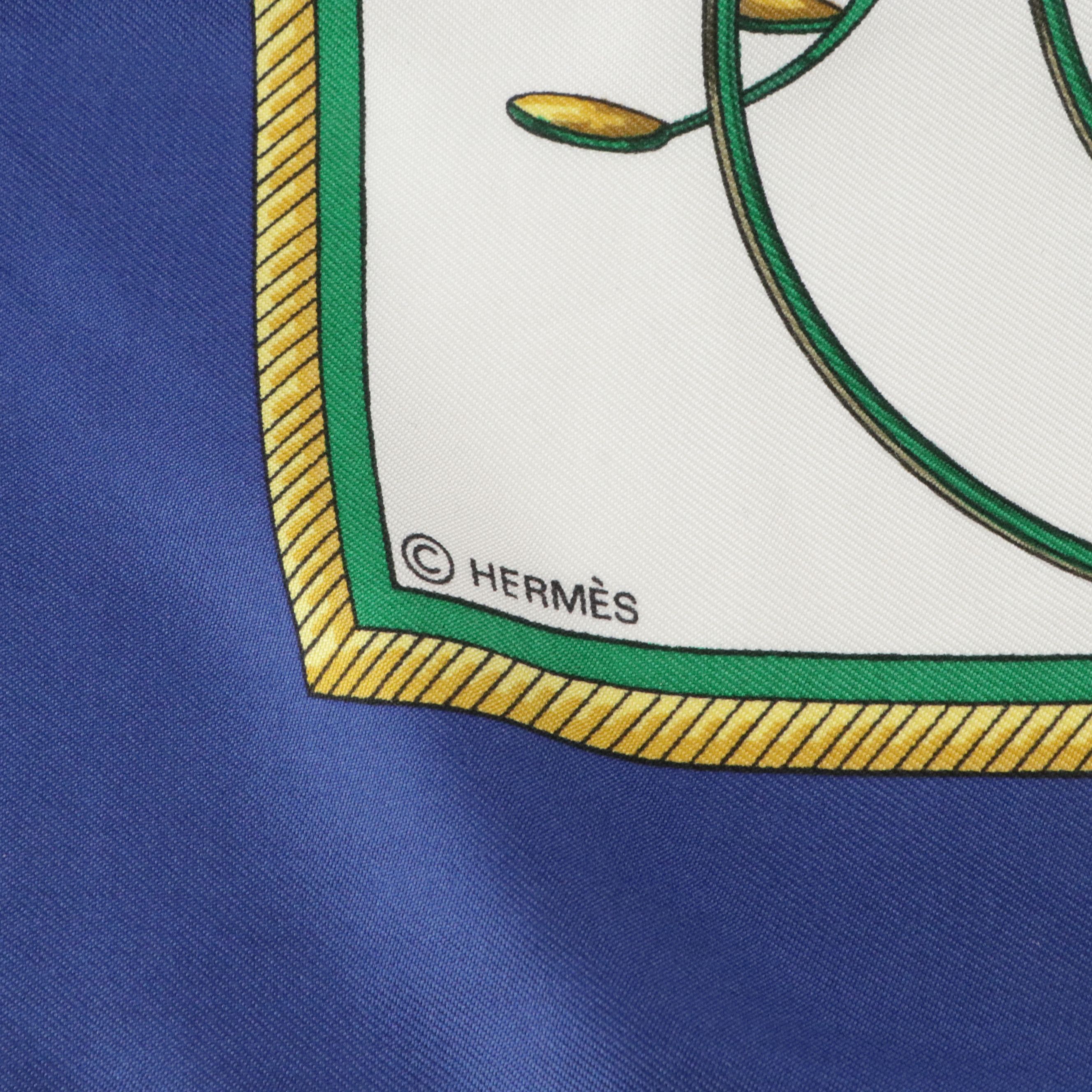 Hermès "Les Voitures a Transformation" Silk Twill Scarf 90