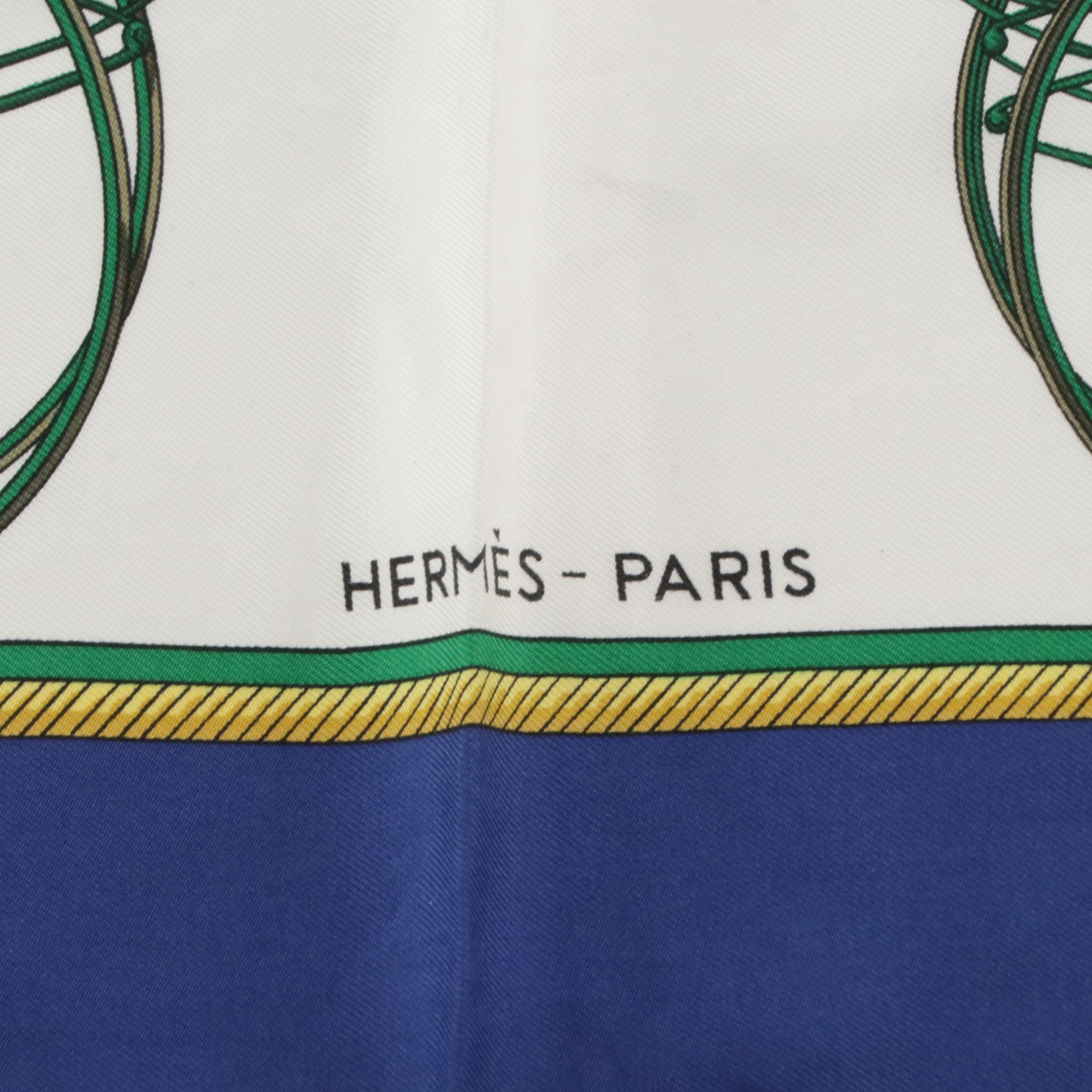 Hermès "Les Voitures a Transformation" Silk Twill Scarf 90