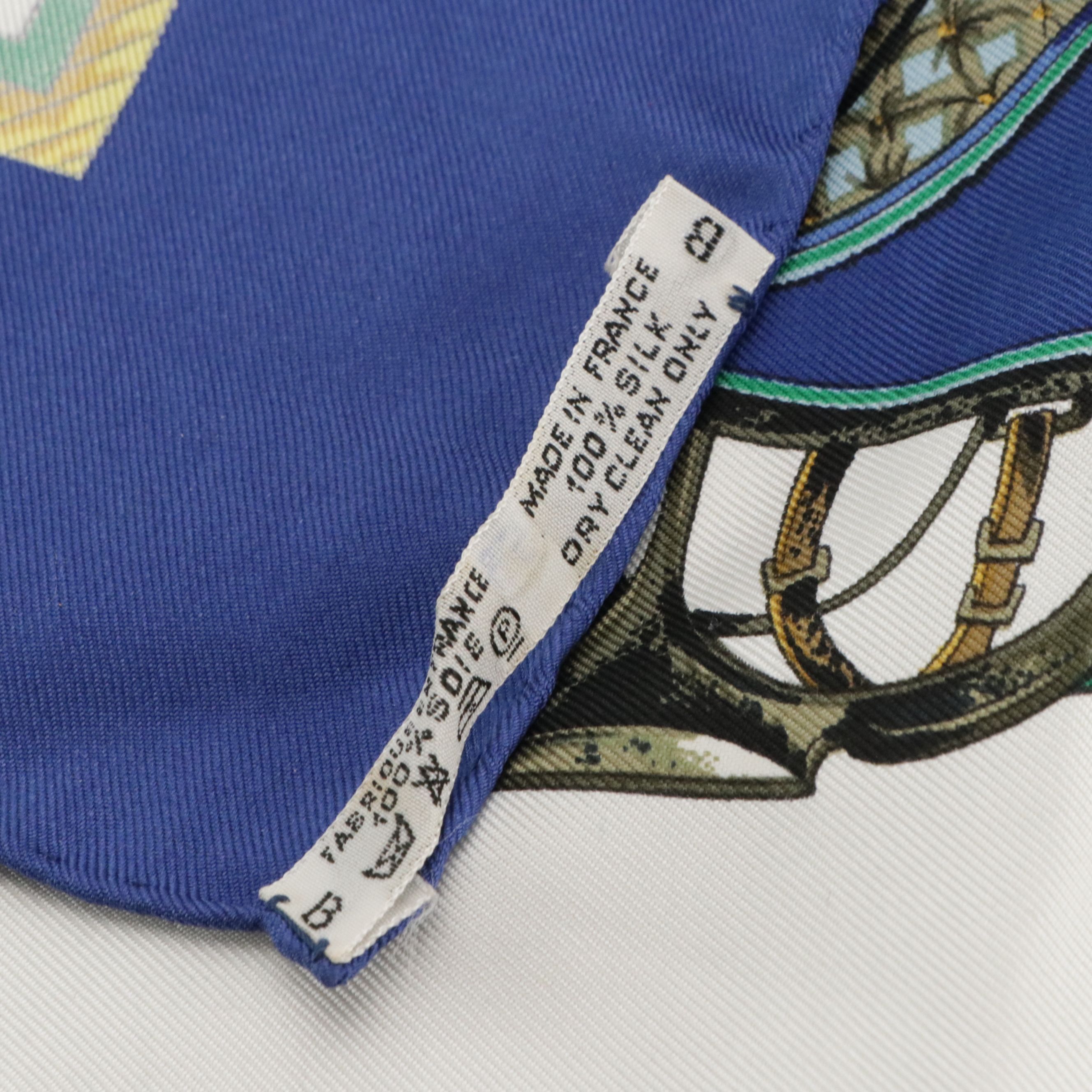 Hermès "Les Voitures a Transformation" Silk Twill Scarf 90