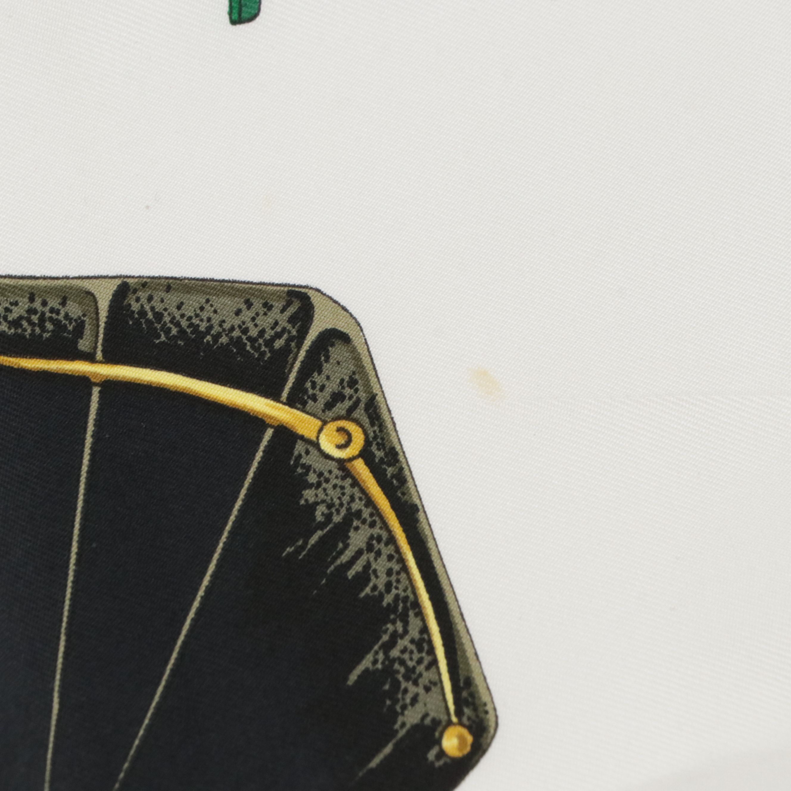 Hermès "Les Voitures a Transformation" Silk Twill Scarf 90