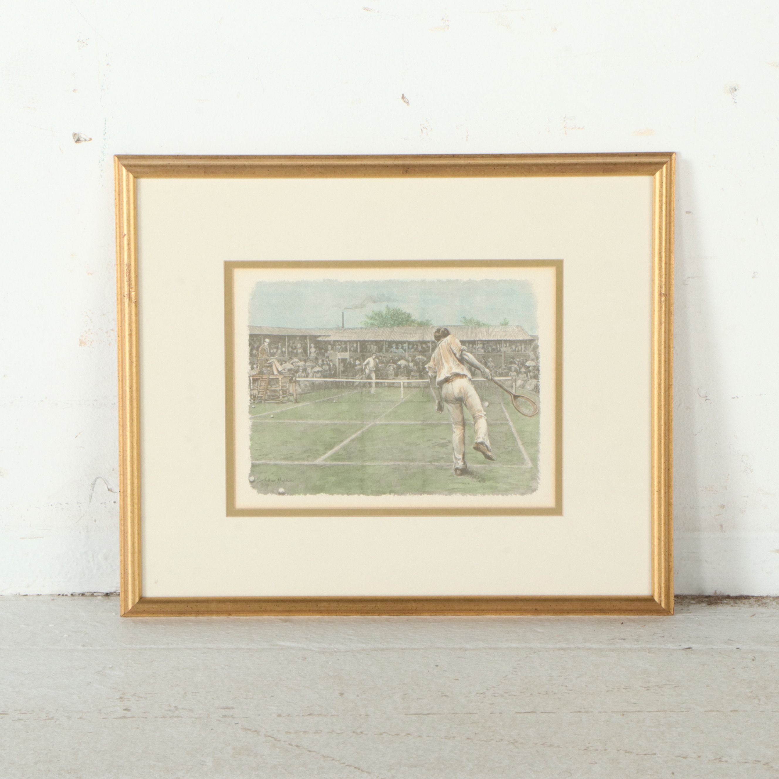 After Arthur Hopkins Reproduction Prints of Tennis Match