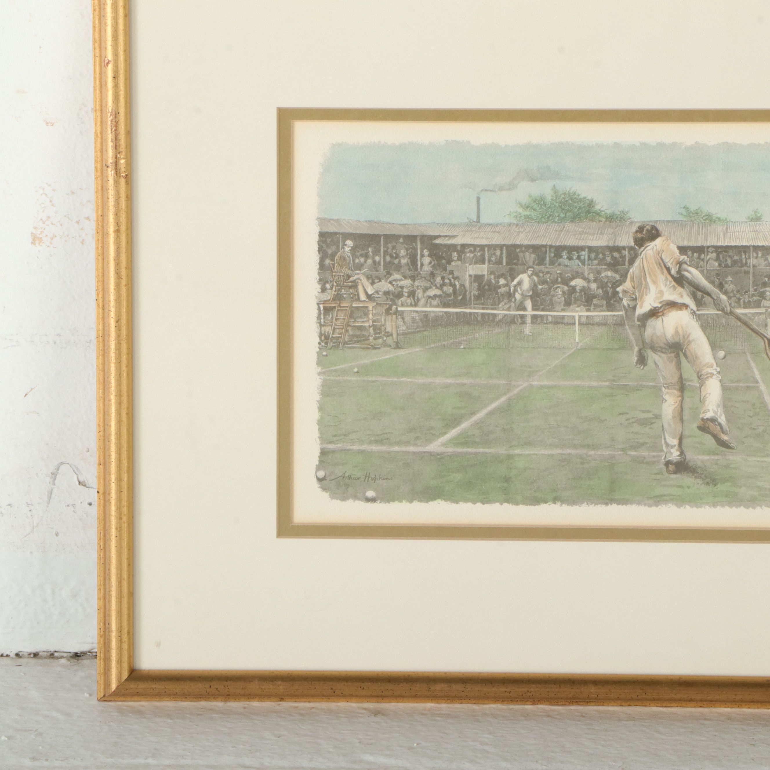 After Arthur Hopkins Reproduction Prints of Tennis Match