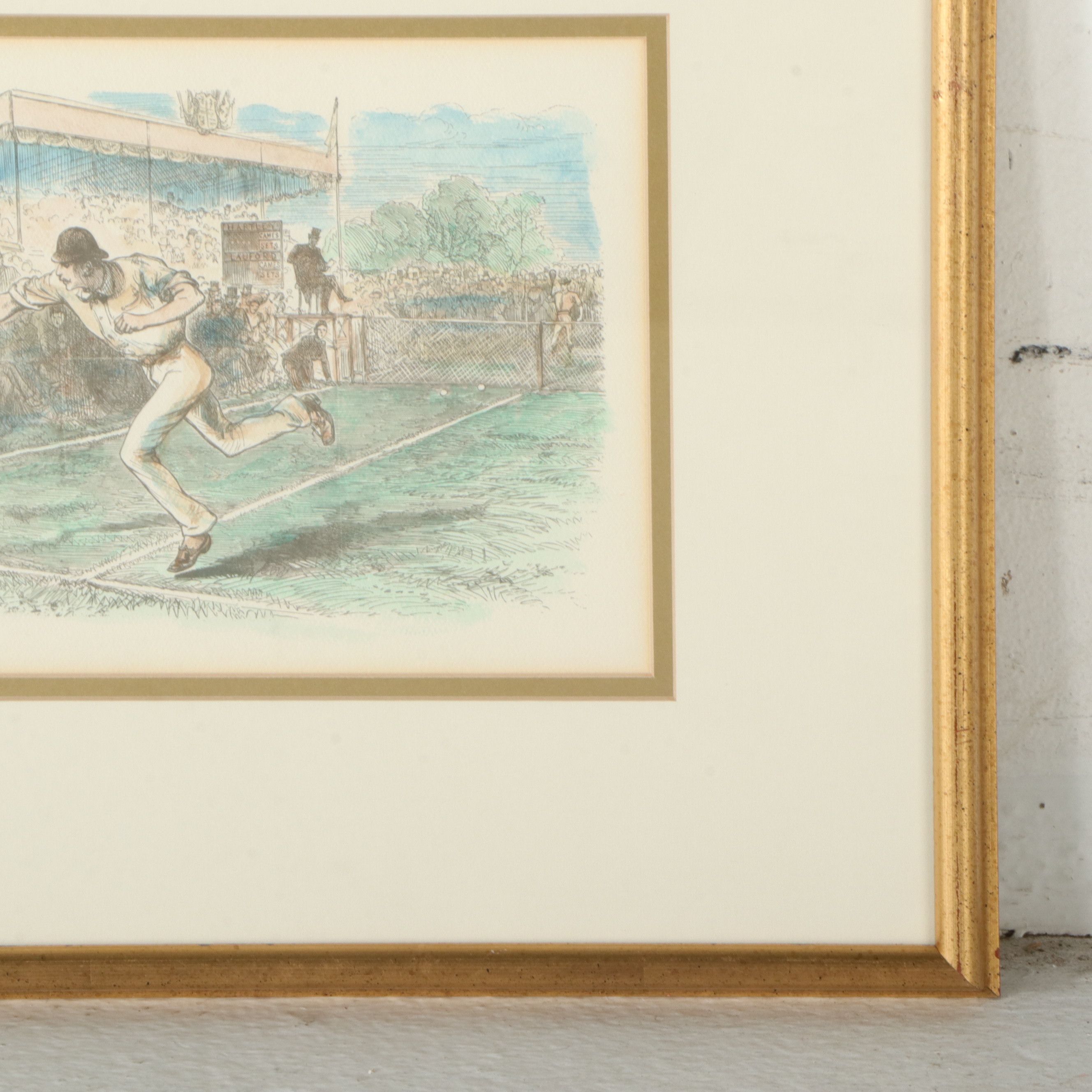 After Arthur Hopkins Reproduction Prints of Tennis Match