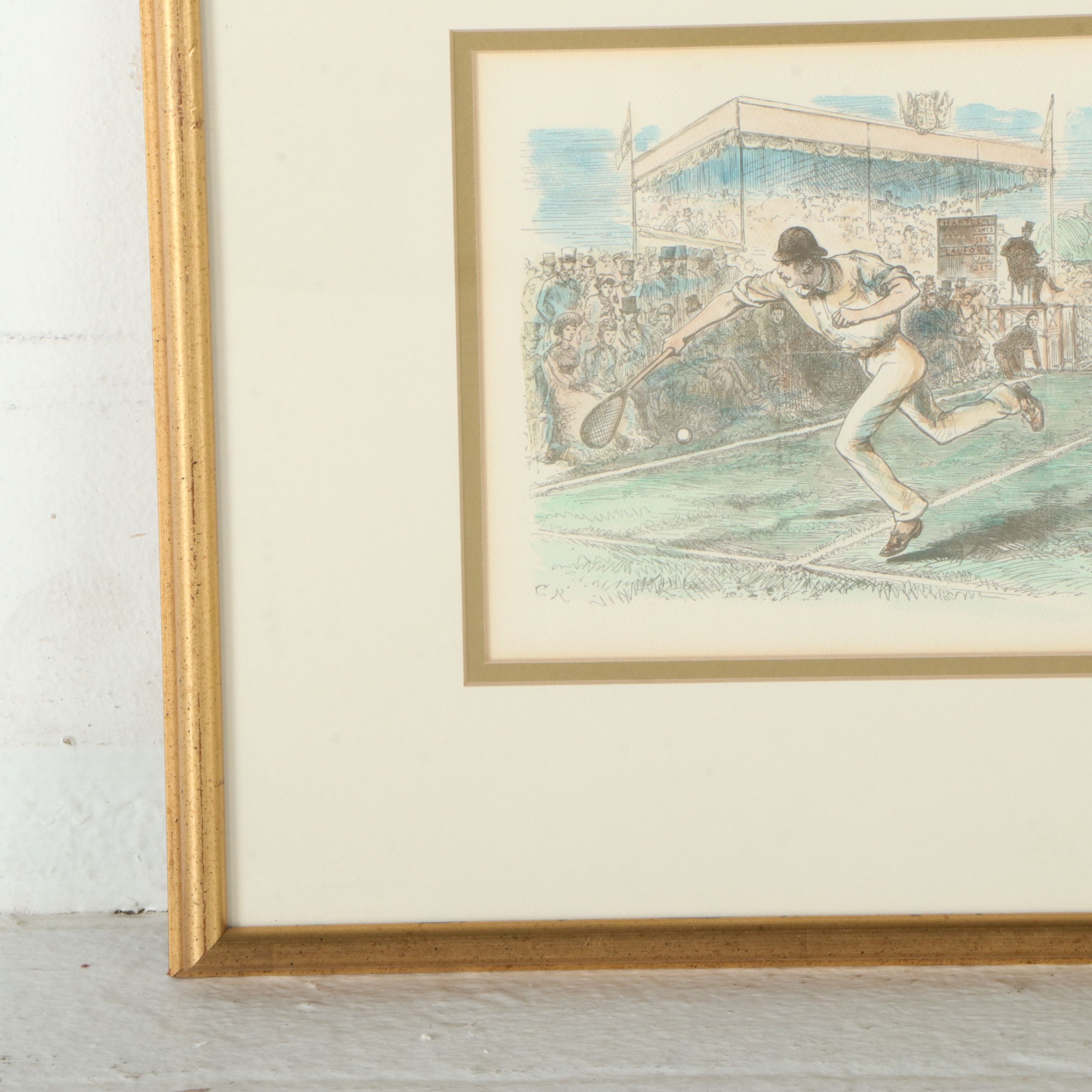 After Arthur Hopkins Reproduction Prints of Tennis Match