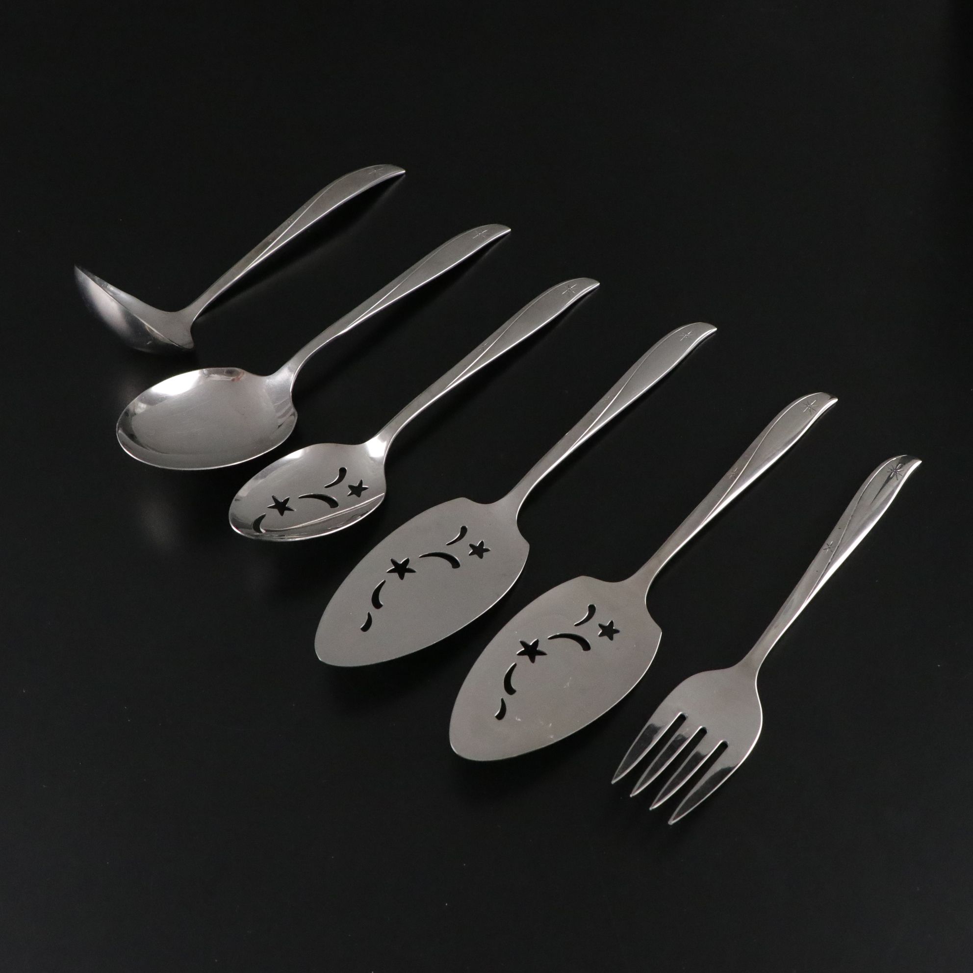 Mid Century Modern Oneida "Twin Star" and Similar Stainless Steel Flatware