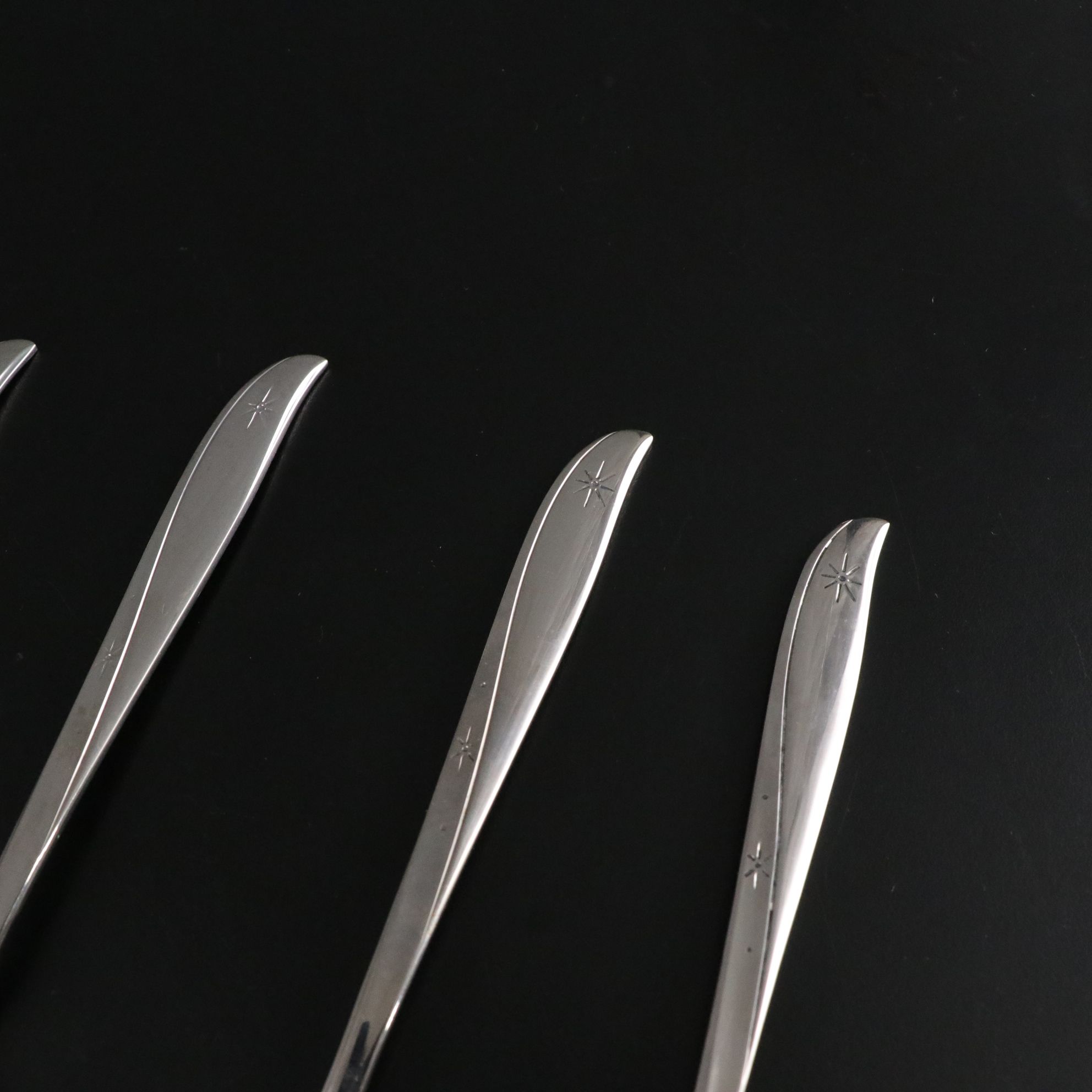 Mid Century Modern Oneida "Twin Star" and Similar Stainless Steel Flatware