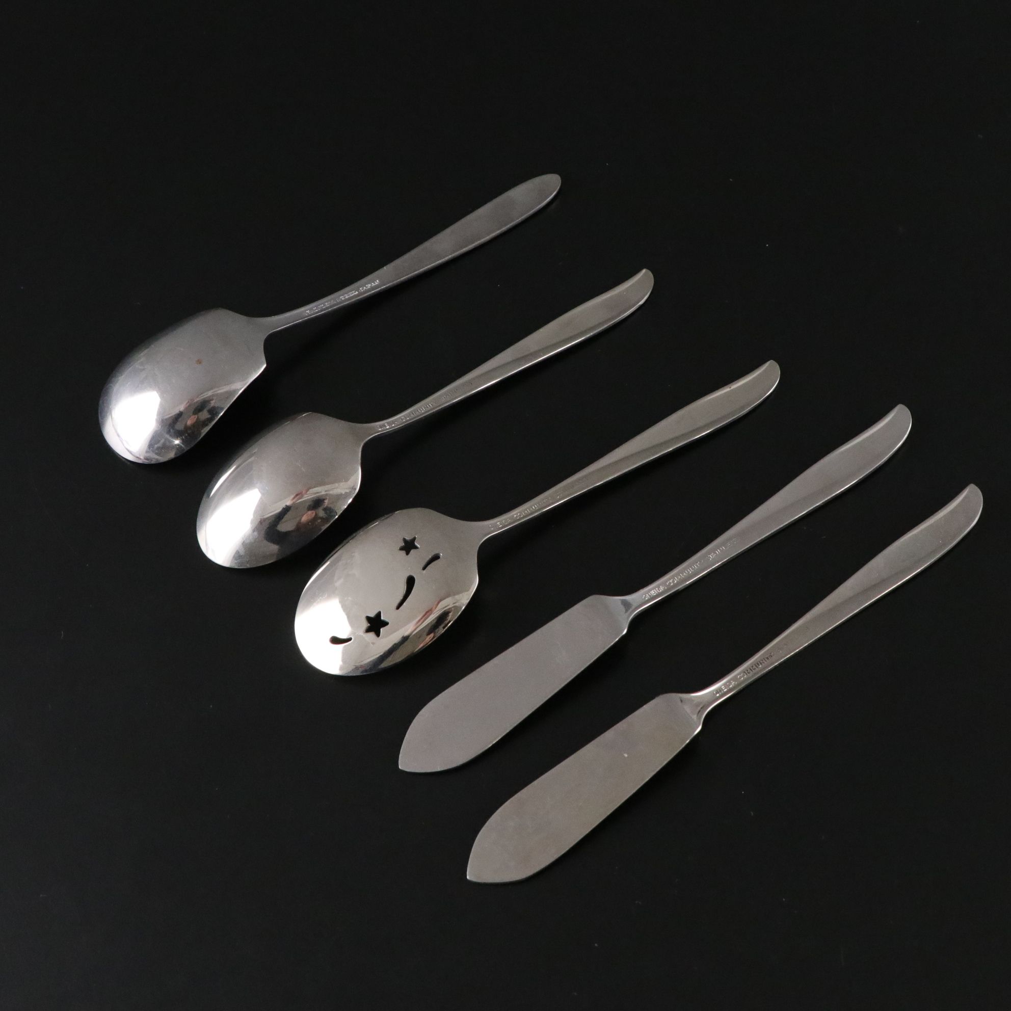 Mid Century Modern Oneida "Twin Star" and Similar Stainless Steel Flatware