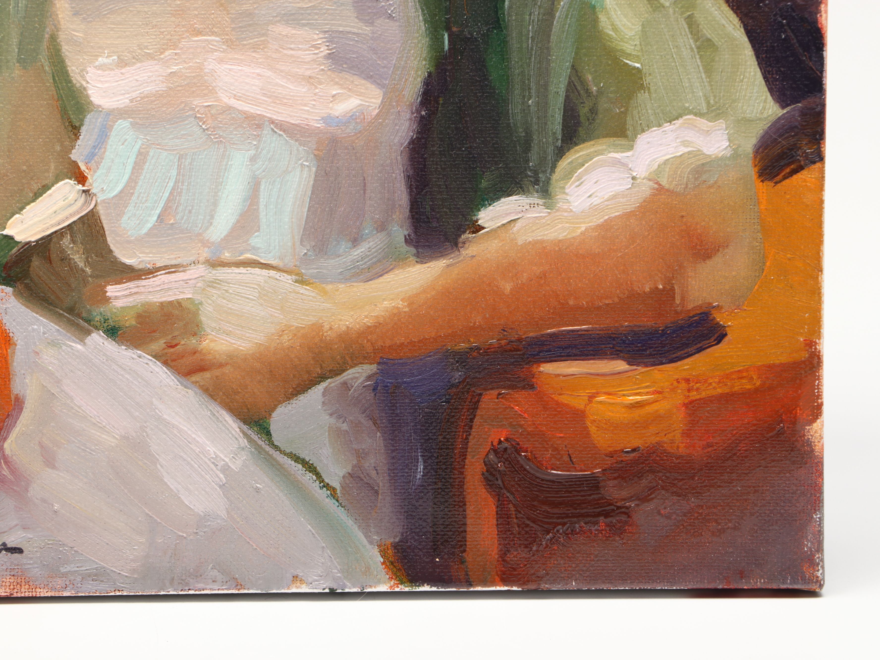 Sally Rosenbaum Garden Portrait Oil Painting, 21st Century