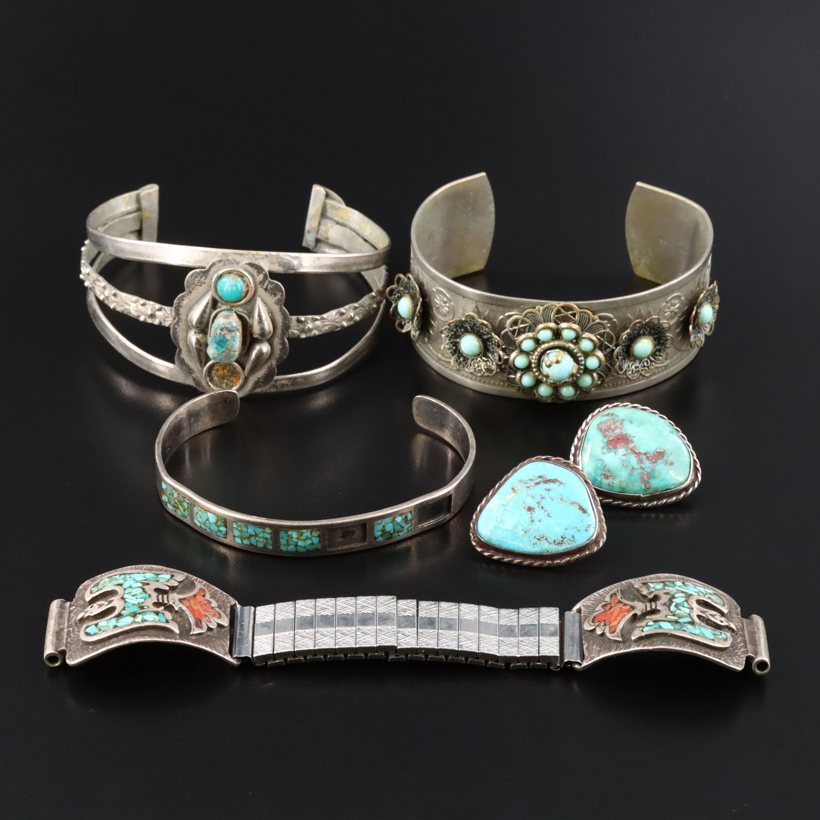 Sterling Earrings & Peyote Bird Watch Ends ft. in Jewelry Collection