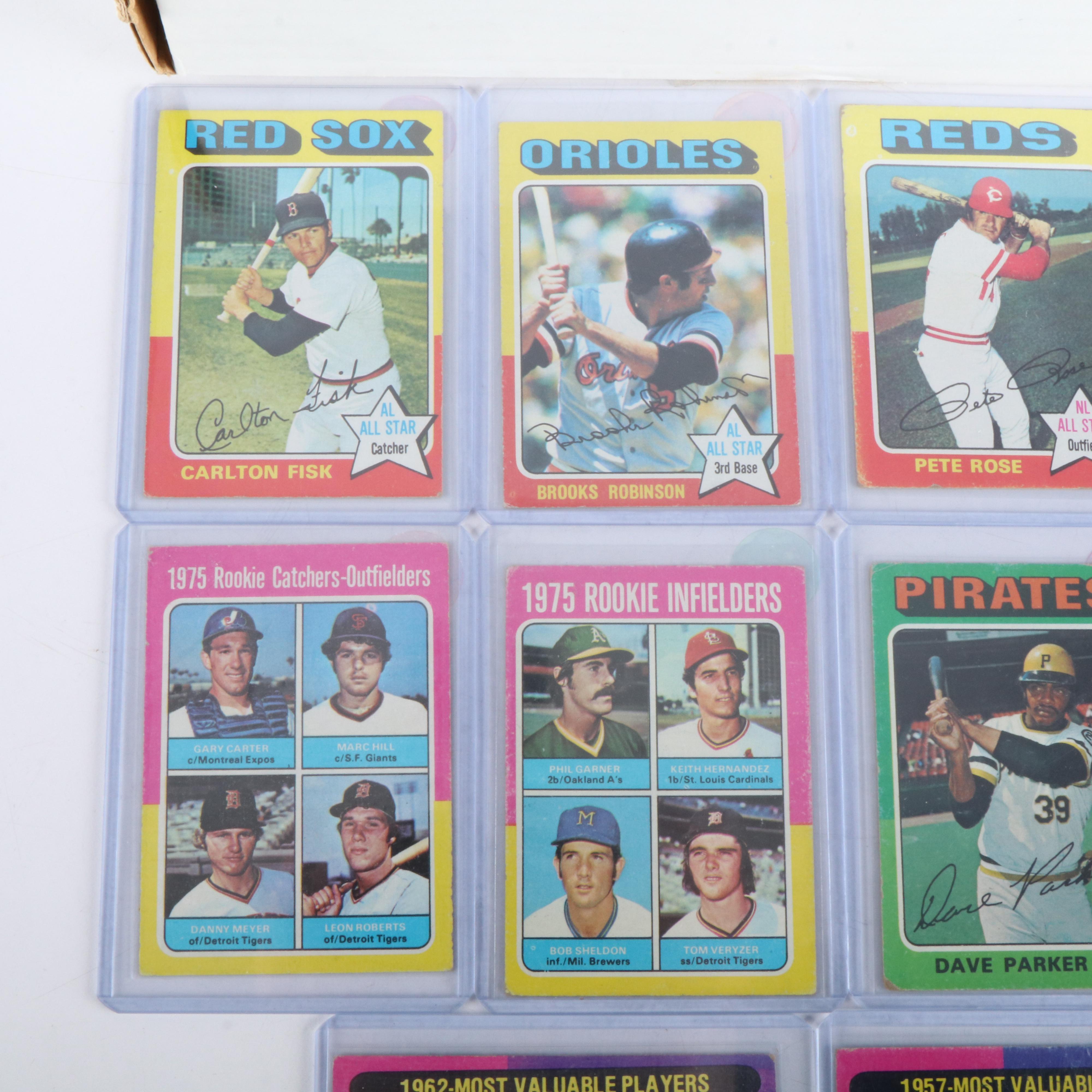 1975 Topps Baseball Cards Featuring Johnny Bench, Dave Parker, and More