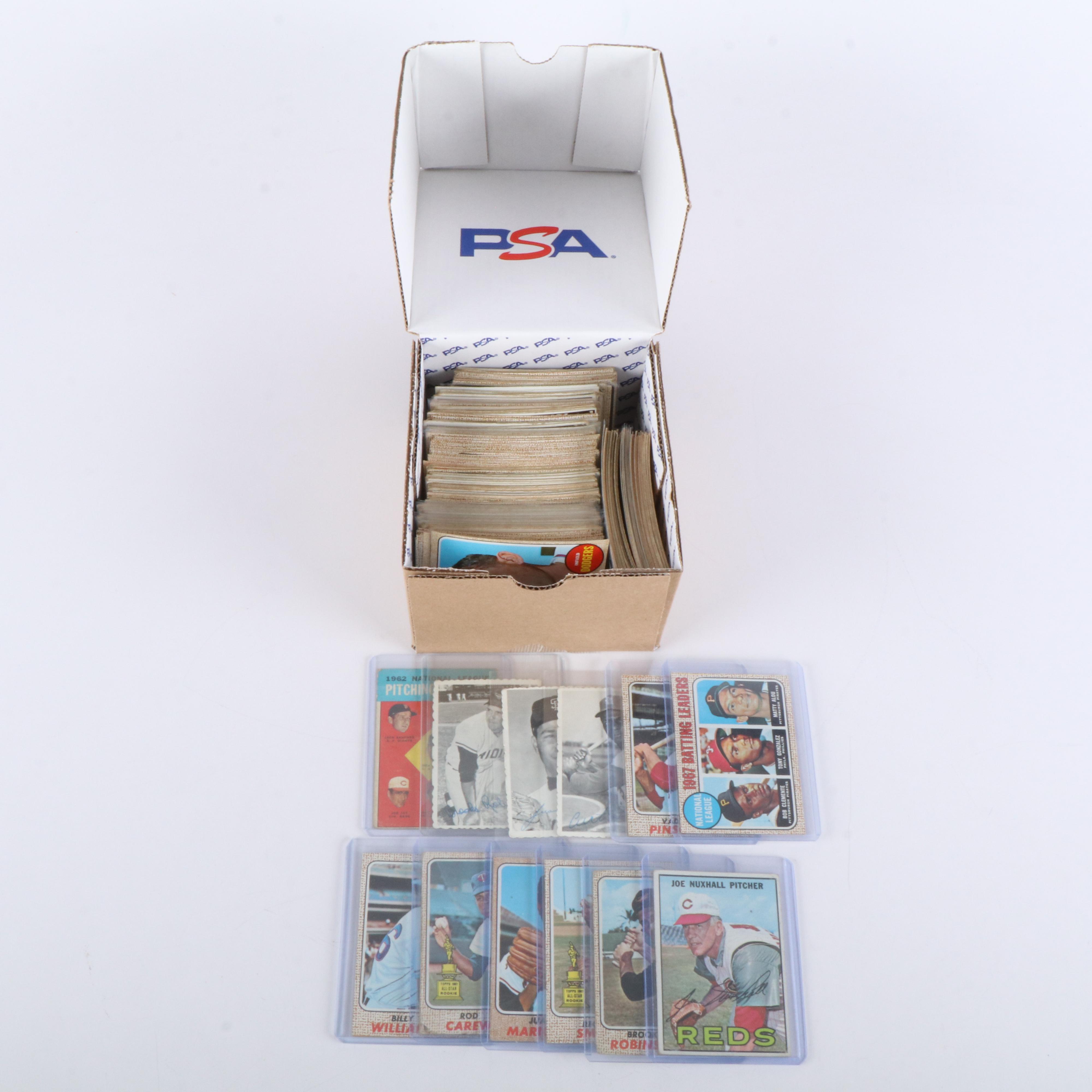 Topps Baseball Cards Featuring Roberto Clemente, Brooks Robinson, and More