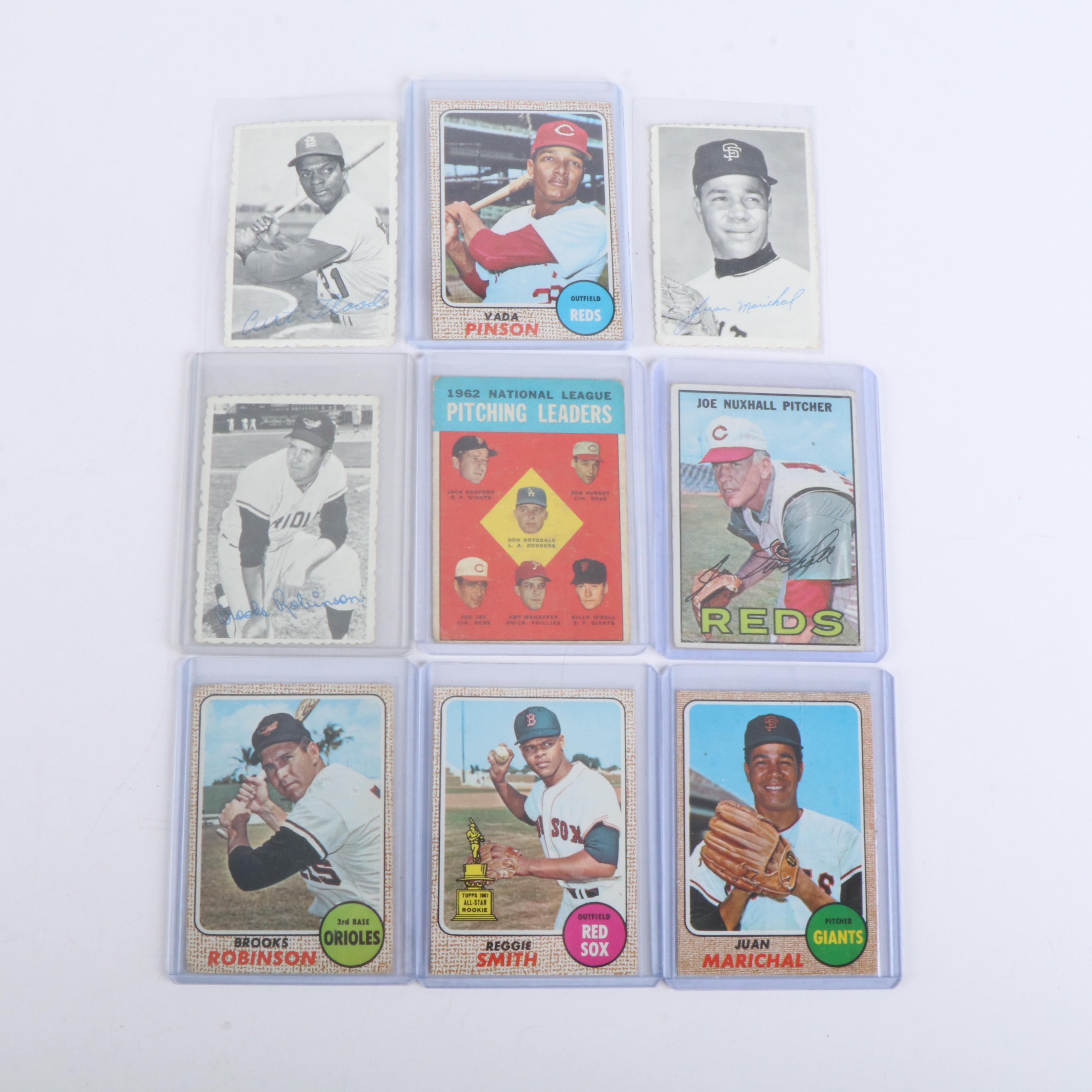 Topps Baseball Cards Featuring Roberto Clemente, Brooks Robinson, and More