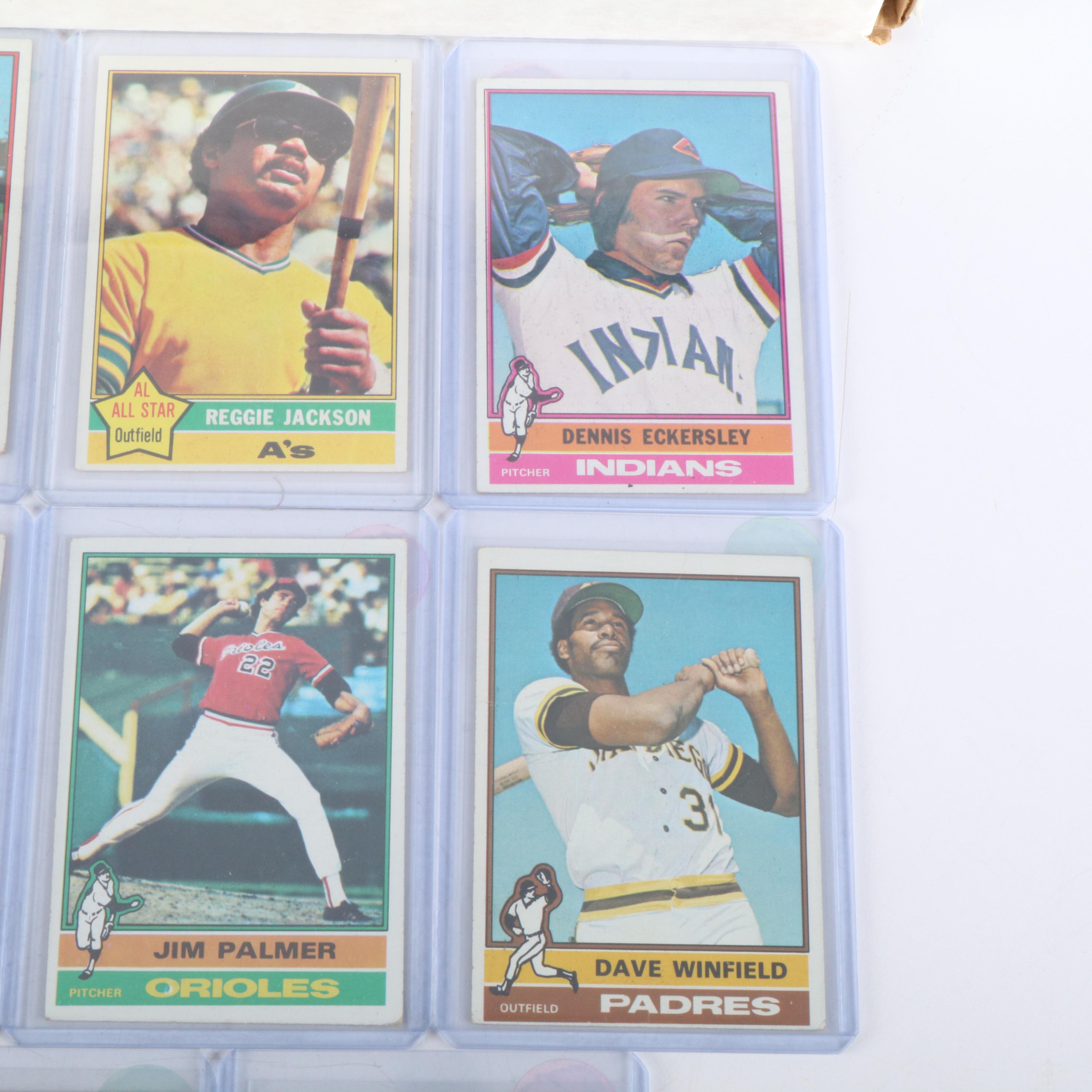 1976 Topps Baseball Cards Featuring Dennis Eckersley Rookie and More