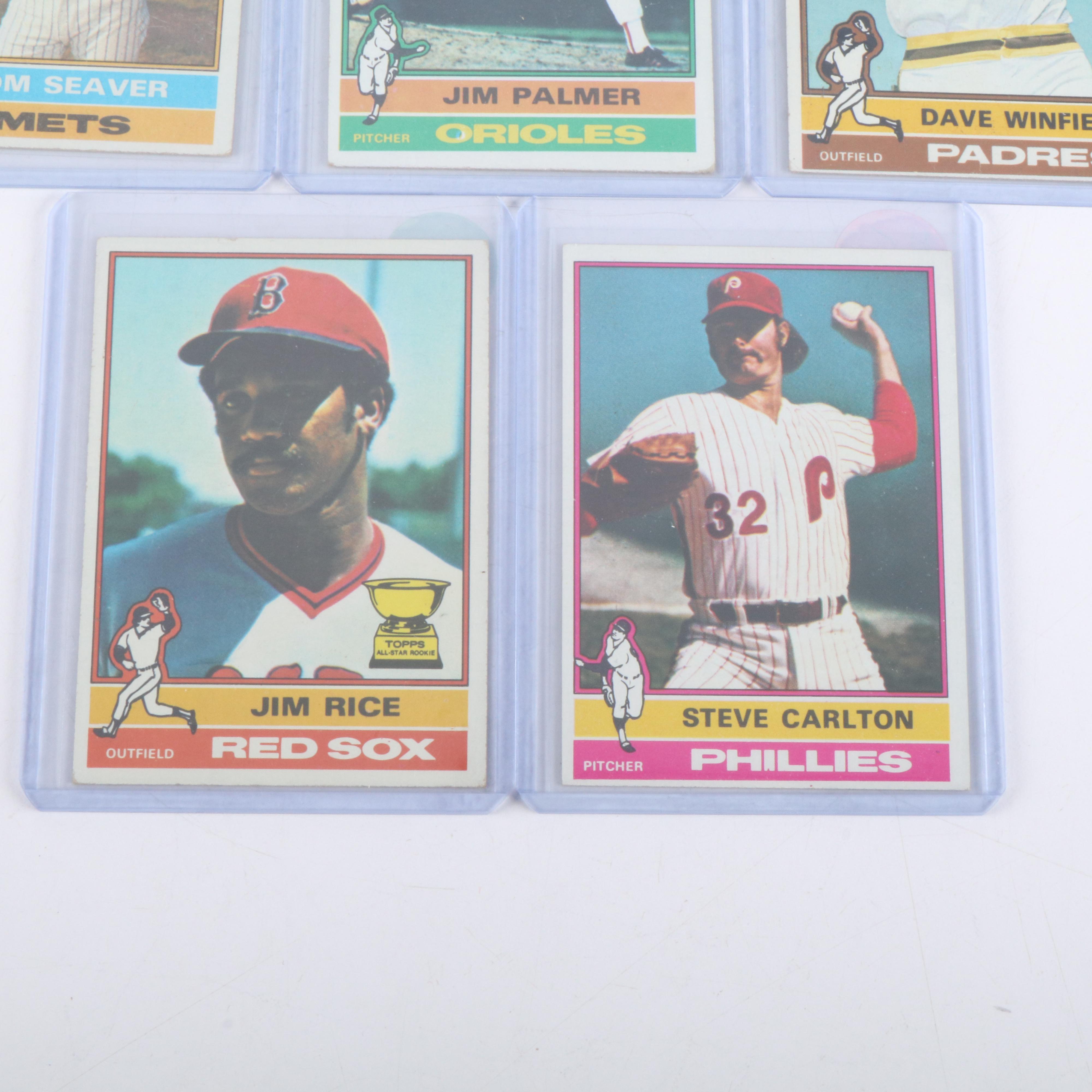 1976 Topps Baseball Cards Featuring Dennis Eckersley Rookie and More