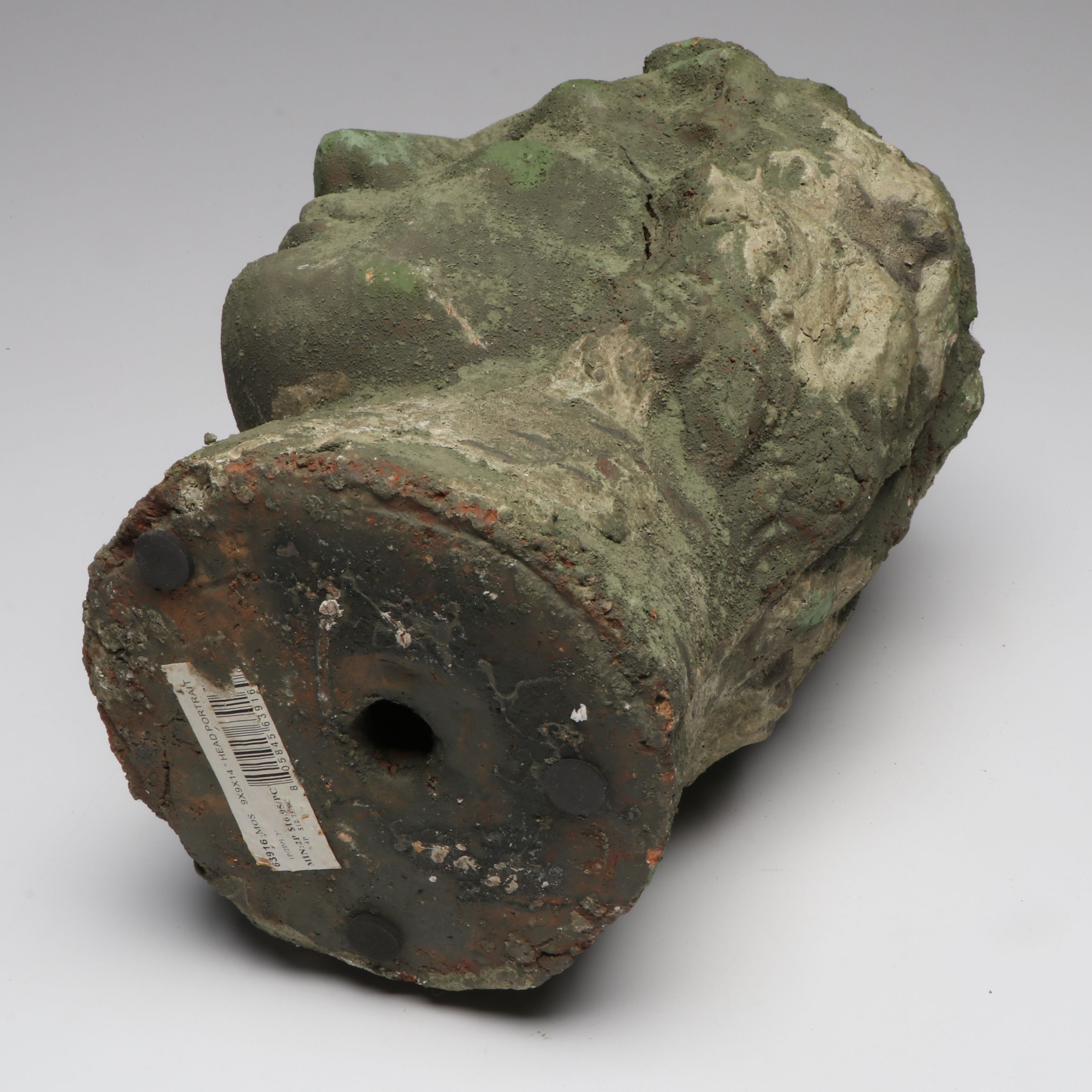 Antiqued Greek Style Ceramic Portrait Bust