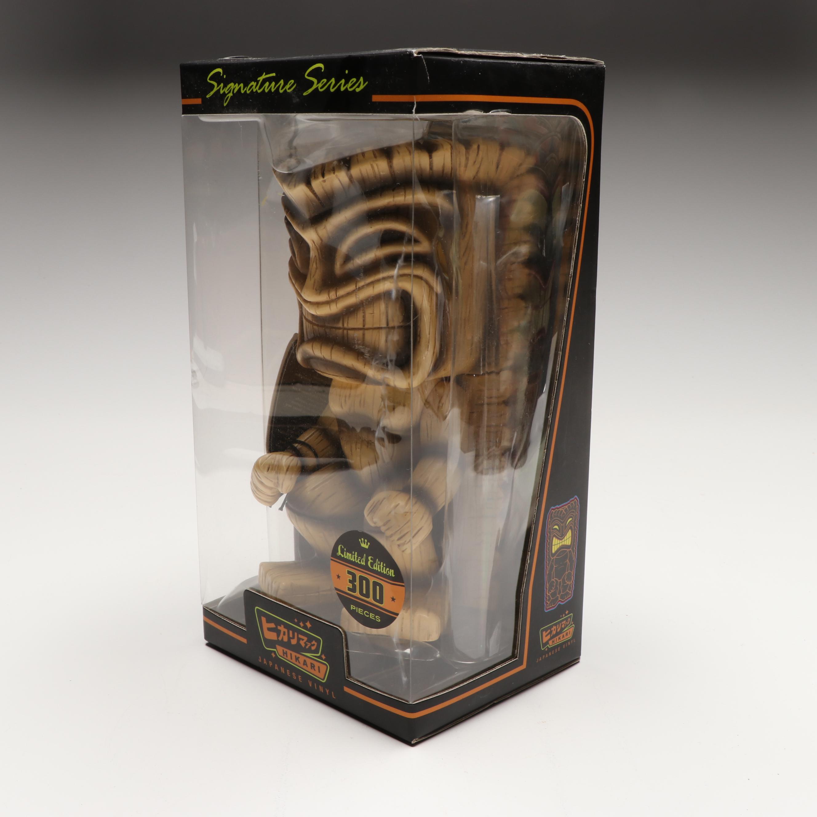 Alaskan "The Legend of Sun and Raven" Carved Wood Totem with Other Décor