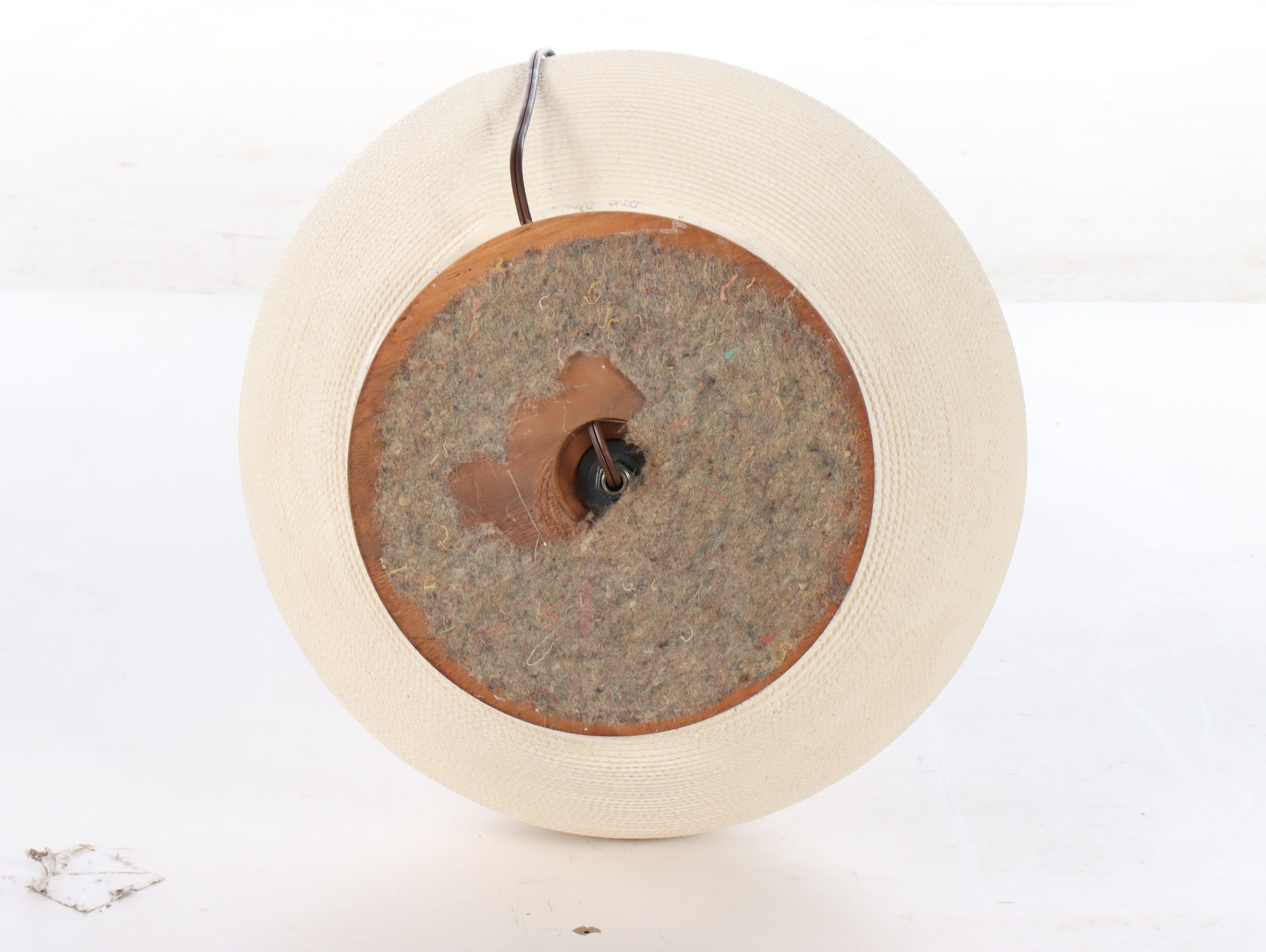 Mid Century Modern Lamp with Woven Shade Attributed to Maria Kipp, Circa 1960s