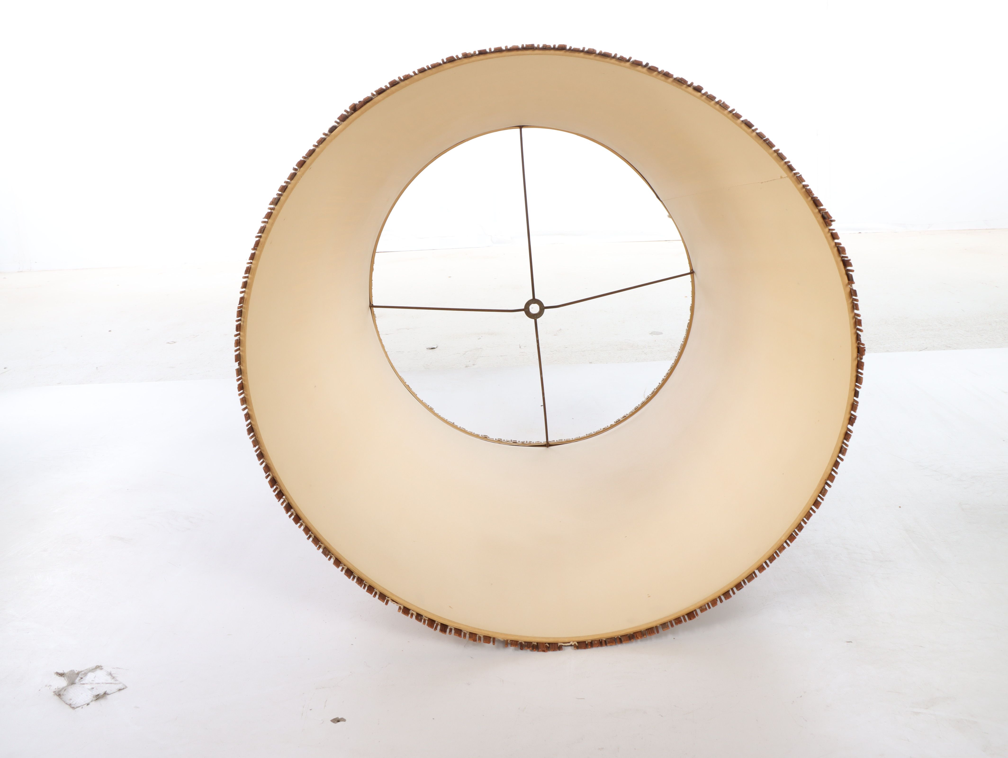 Mid Century Modern Lamp with Woven Shade Attributed to Maria Kipp, Circa 1960s