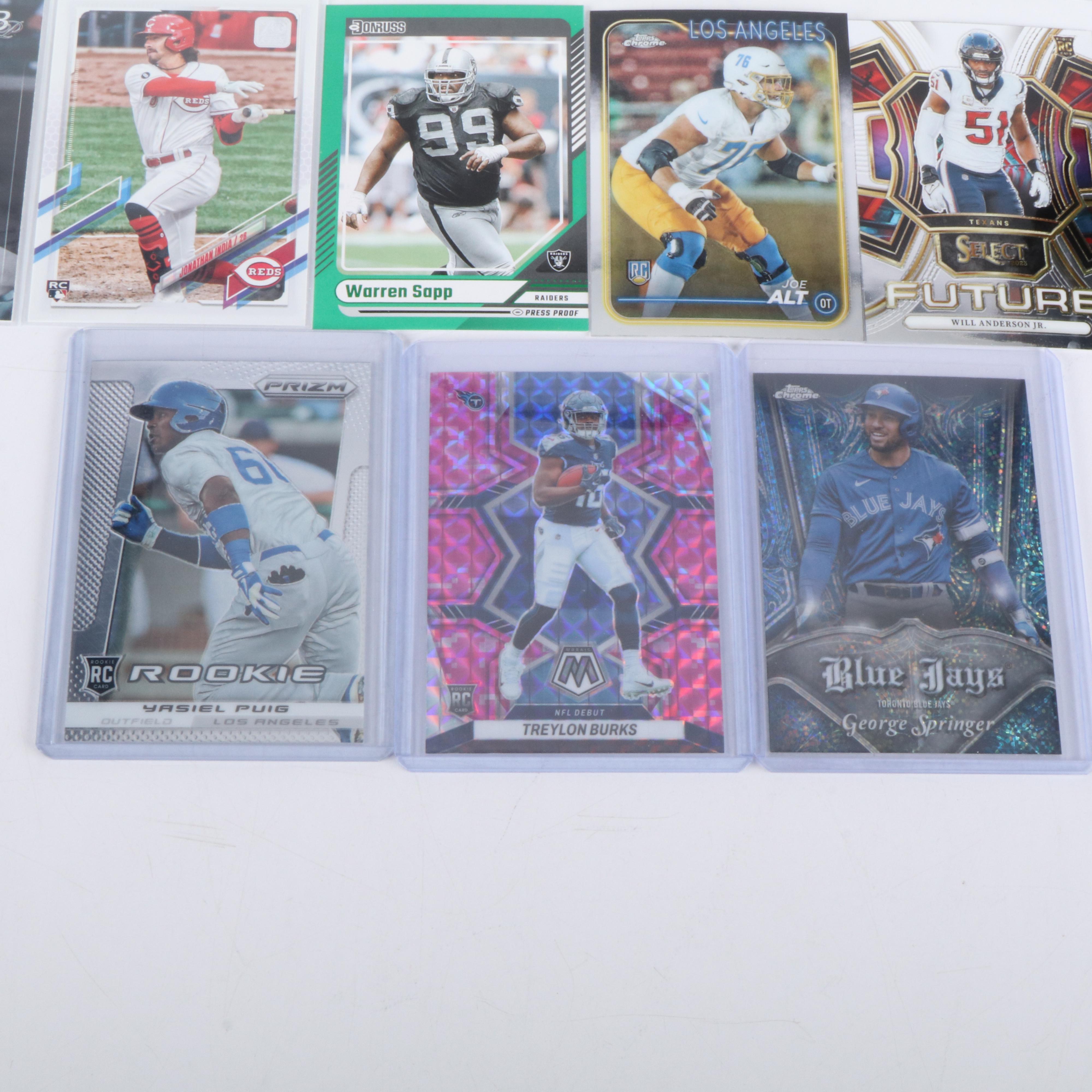 Trading Card Collection Featuring Football, Baseball, Pokémon, and More