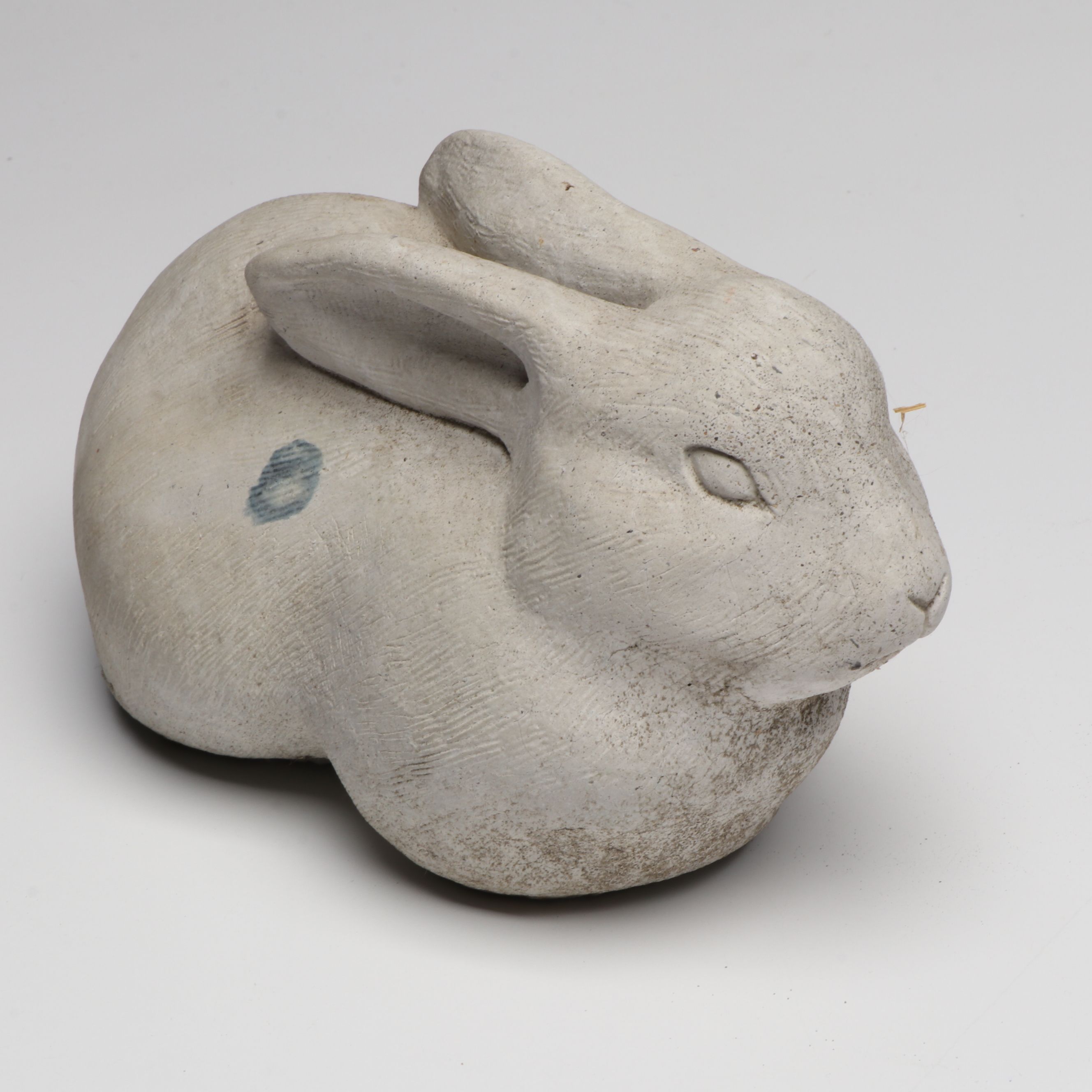 Carved Stone with Bronzed Resin Bunny Garden Sculptures