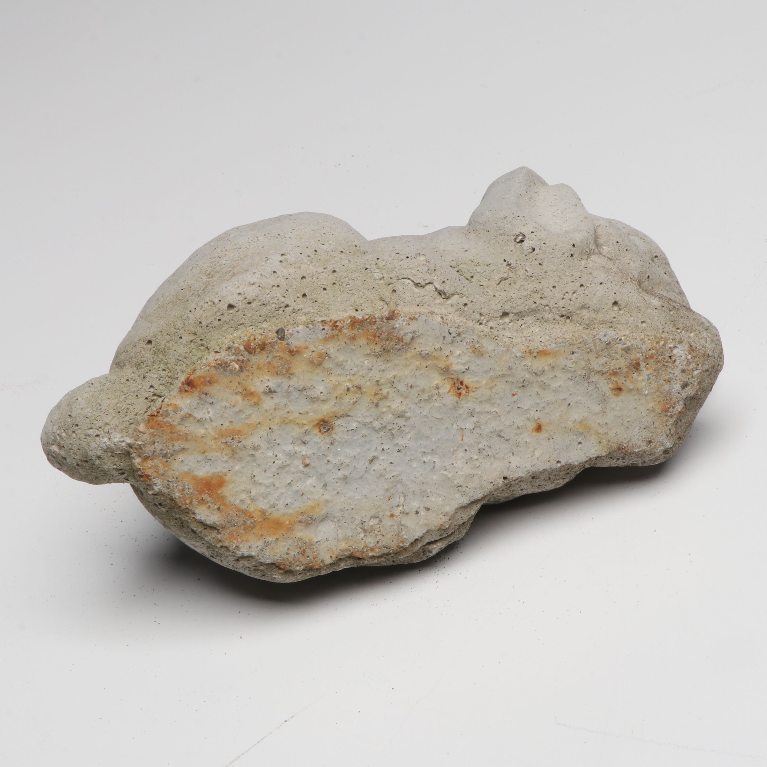 Carved Stone with Bronzed Resin Bunny Garden Sculptures