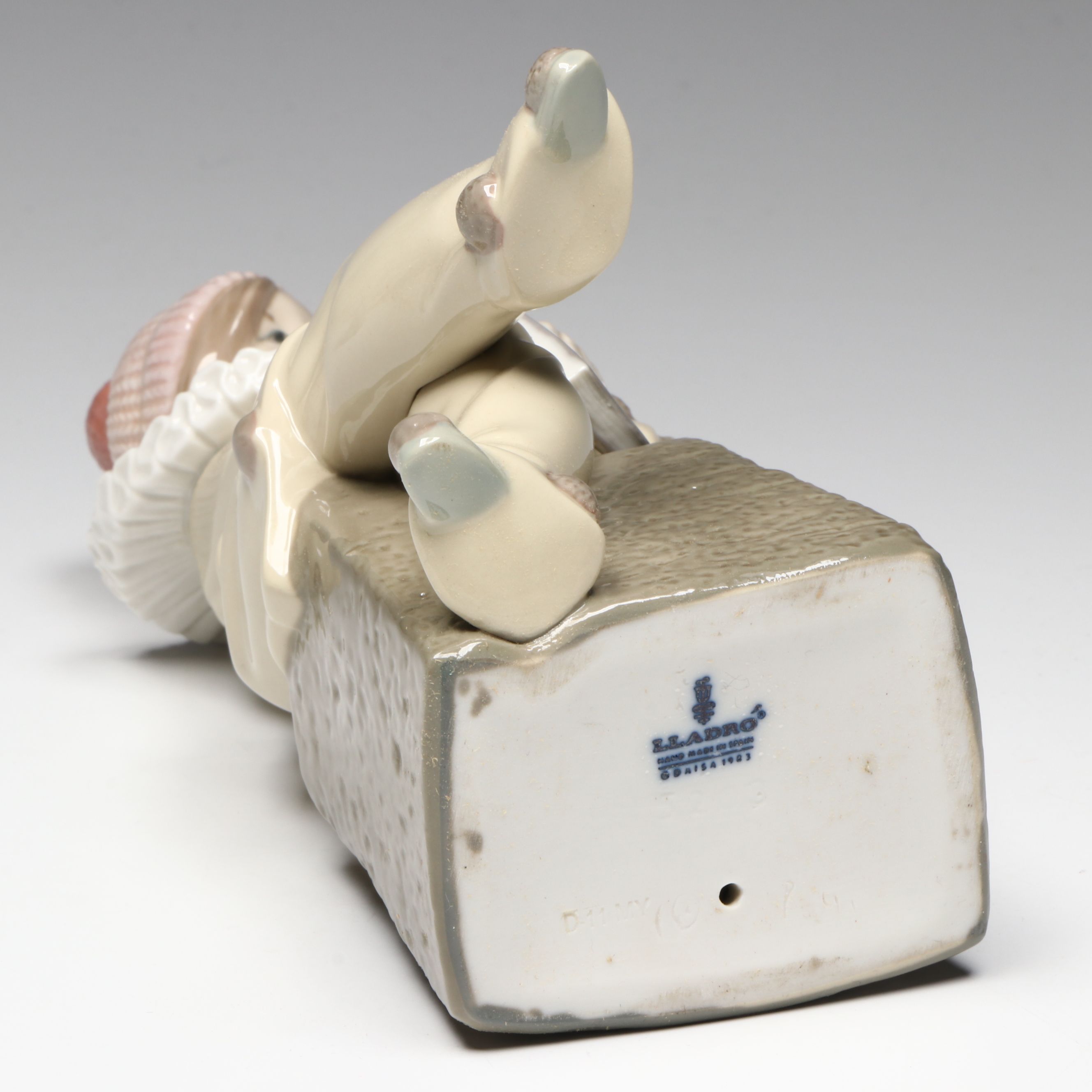 Lladró "Niño Pierrot," & Signed "Childhood Dream" & "Fantasy" Porcelain Figures