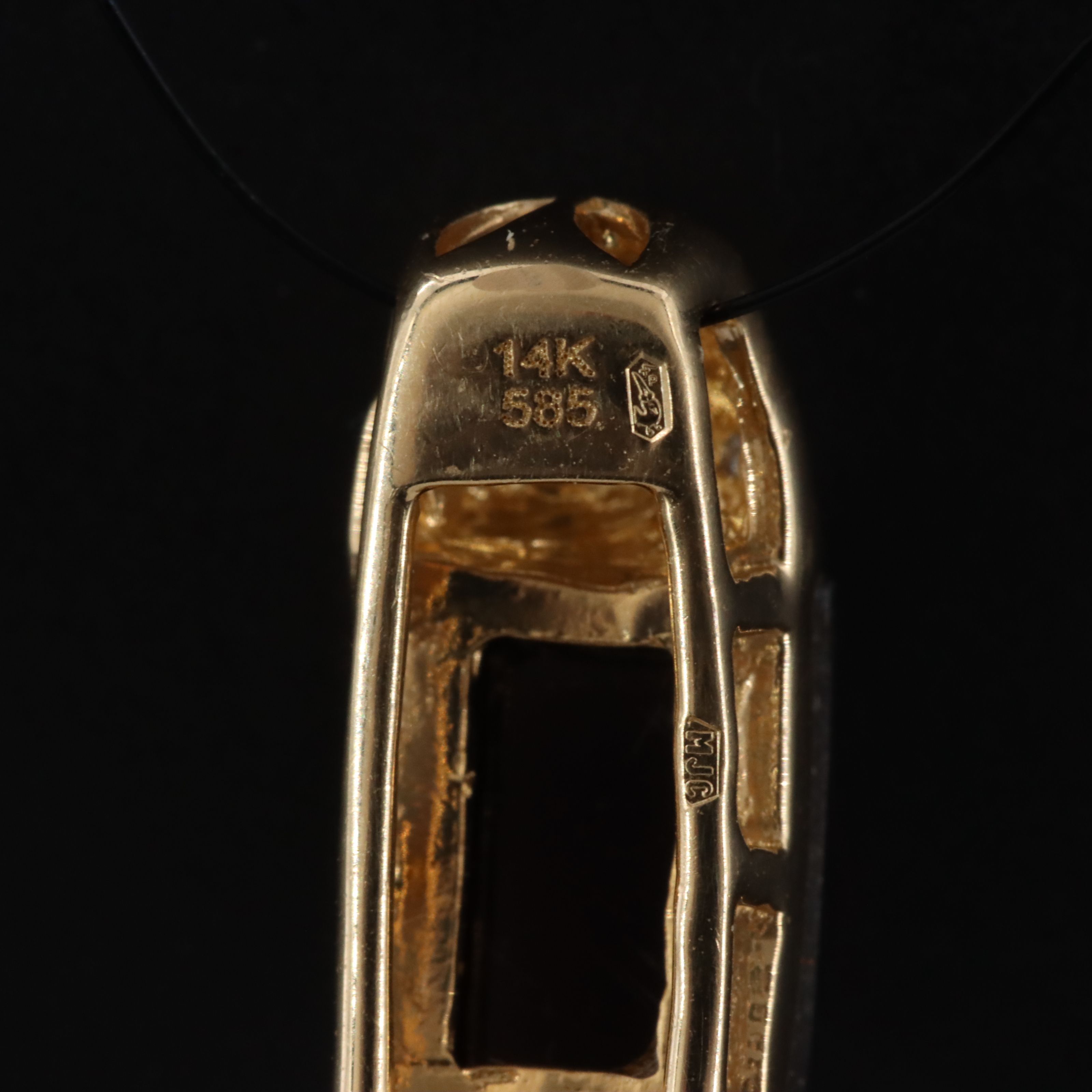 14K Garnet and Diamond Pendant